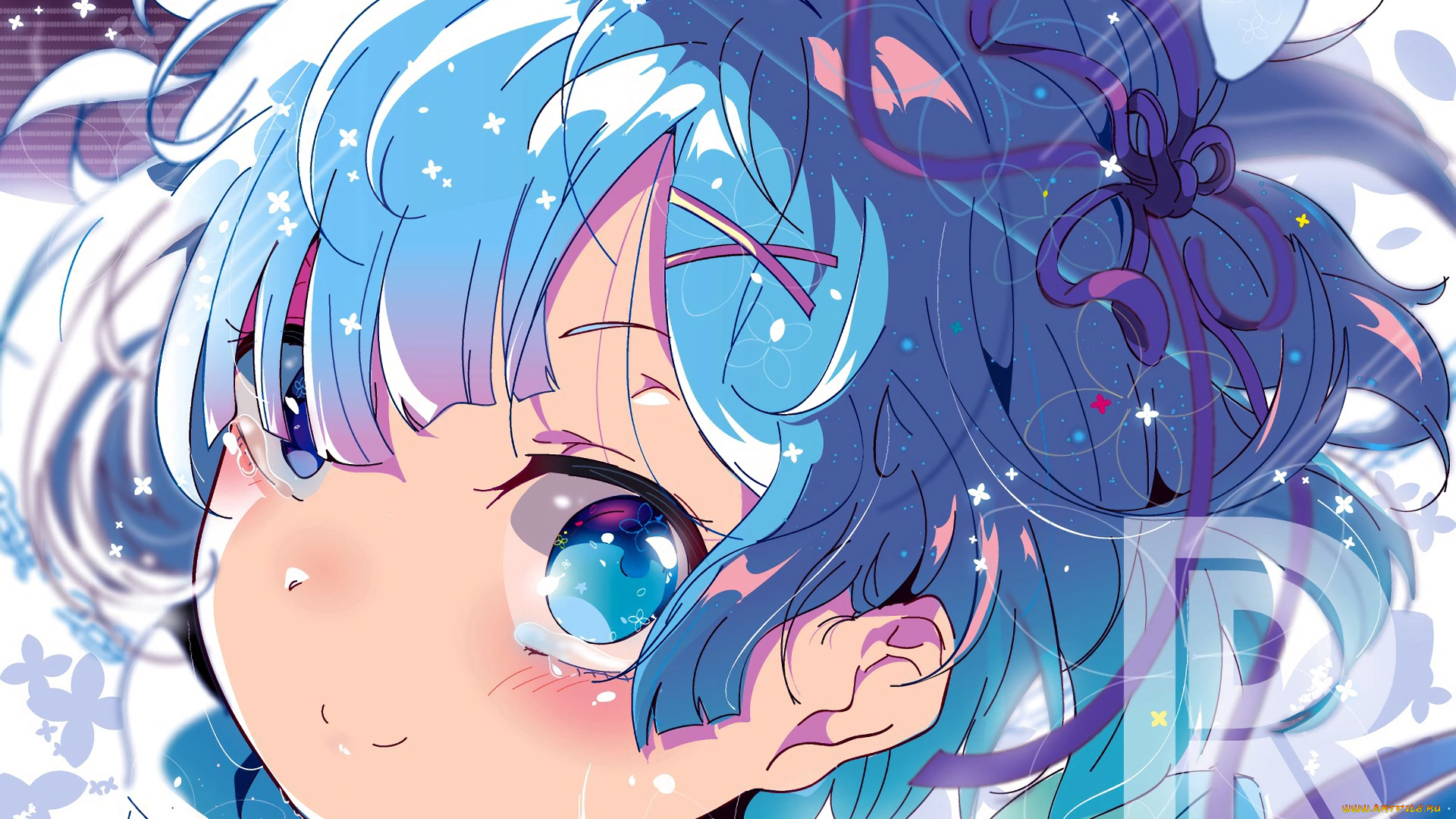 аниме, re, , zero, kara, hajimeru, isekai, seikatsu, фон, взгляд, девушка