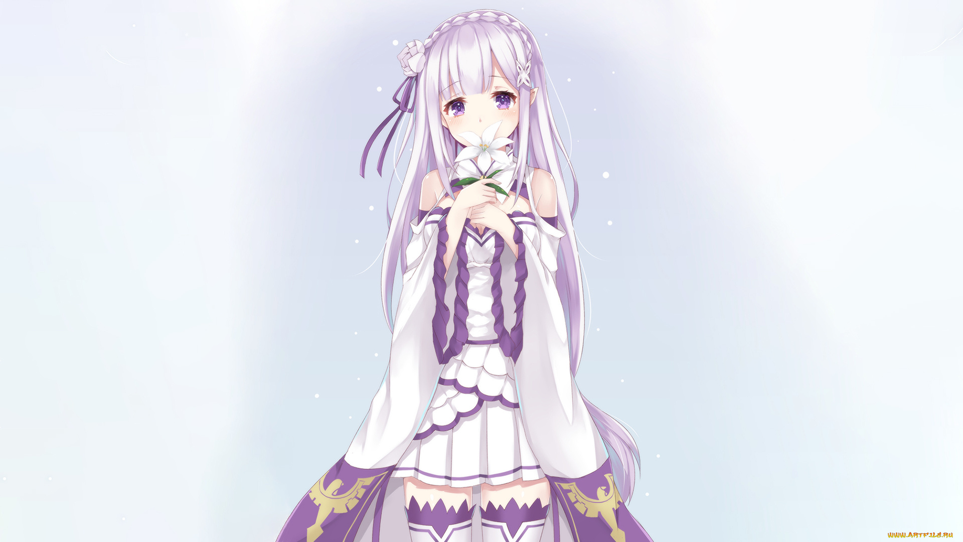 аниме, re, , zero, kara, hajimeru, isekai, seikatsu, фон, взгляд, девушка