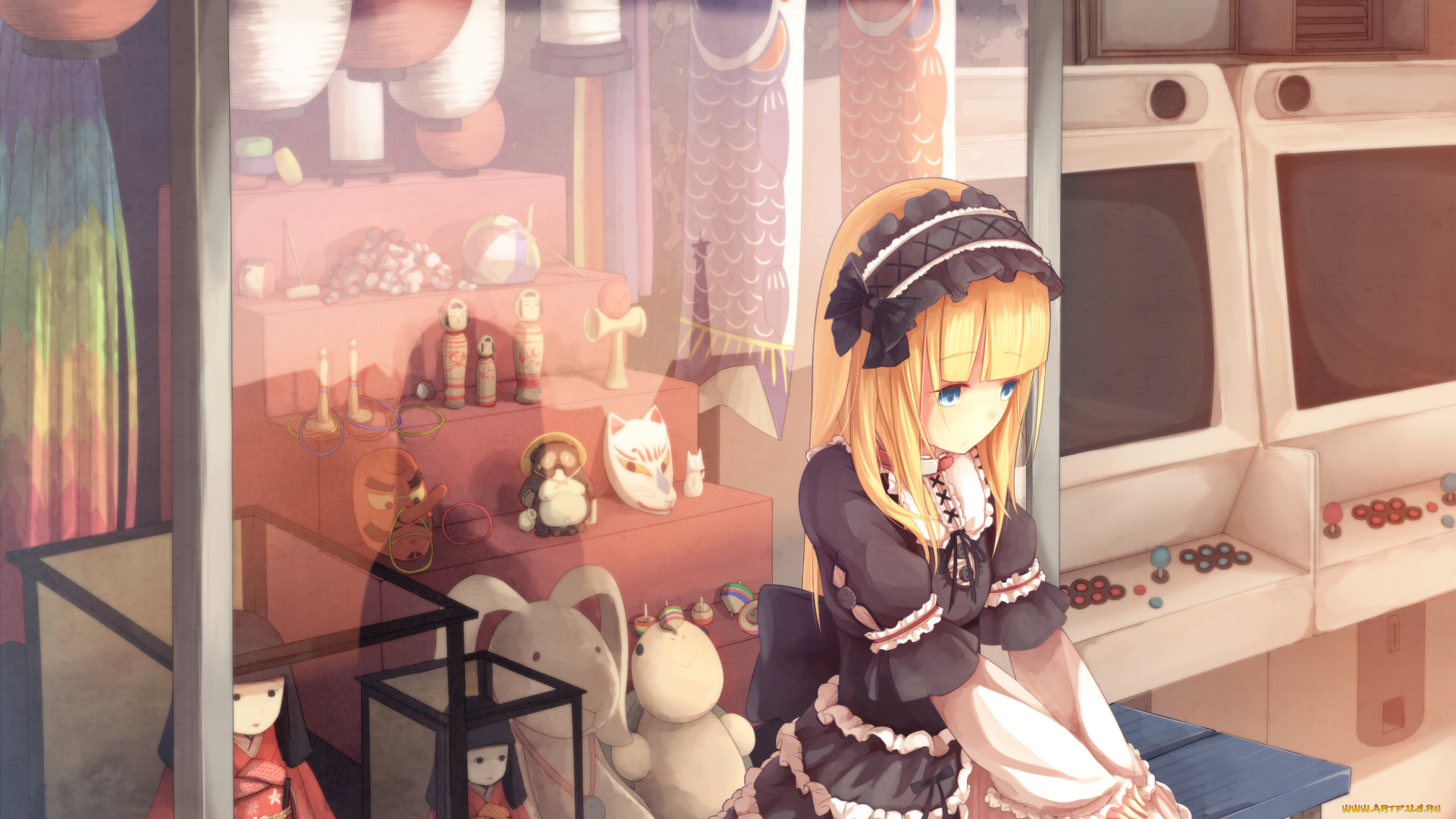 аниме, unknown, , другое, фон, взгляд, девушка