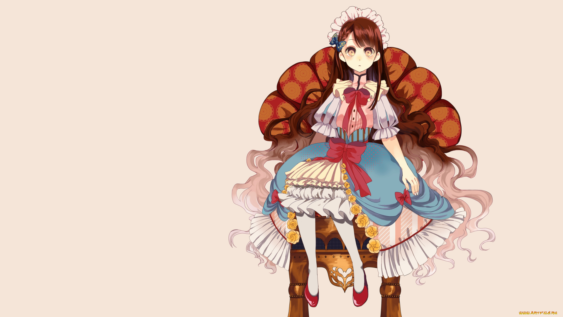 аниме, unknown, , другое, фон, взгляд, девушка