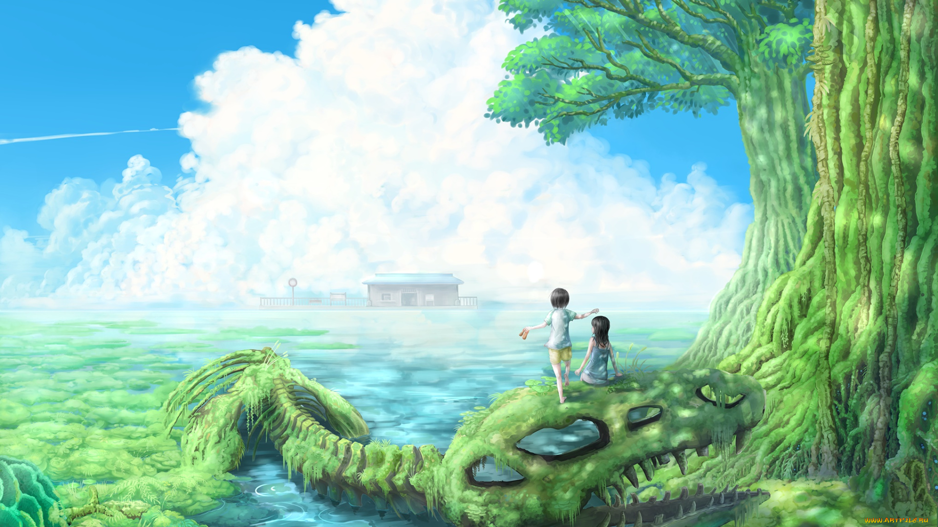 аниме, unknown, , другое, фон, взгляд, девушка