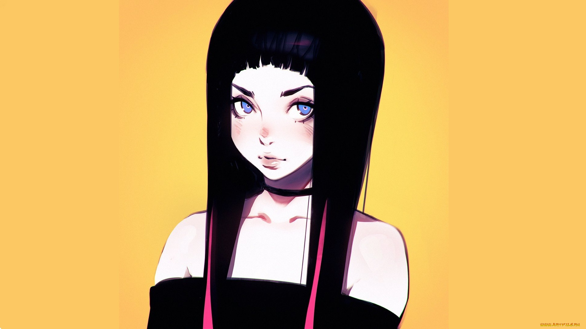 аниме, unknown, , другое, голубые, глаза, илья, кувшинов, плечи, лицо, брюнетка