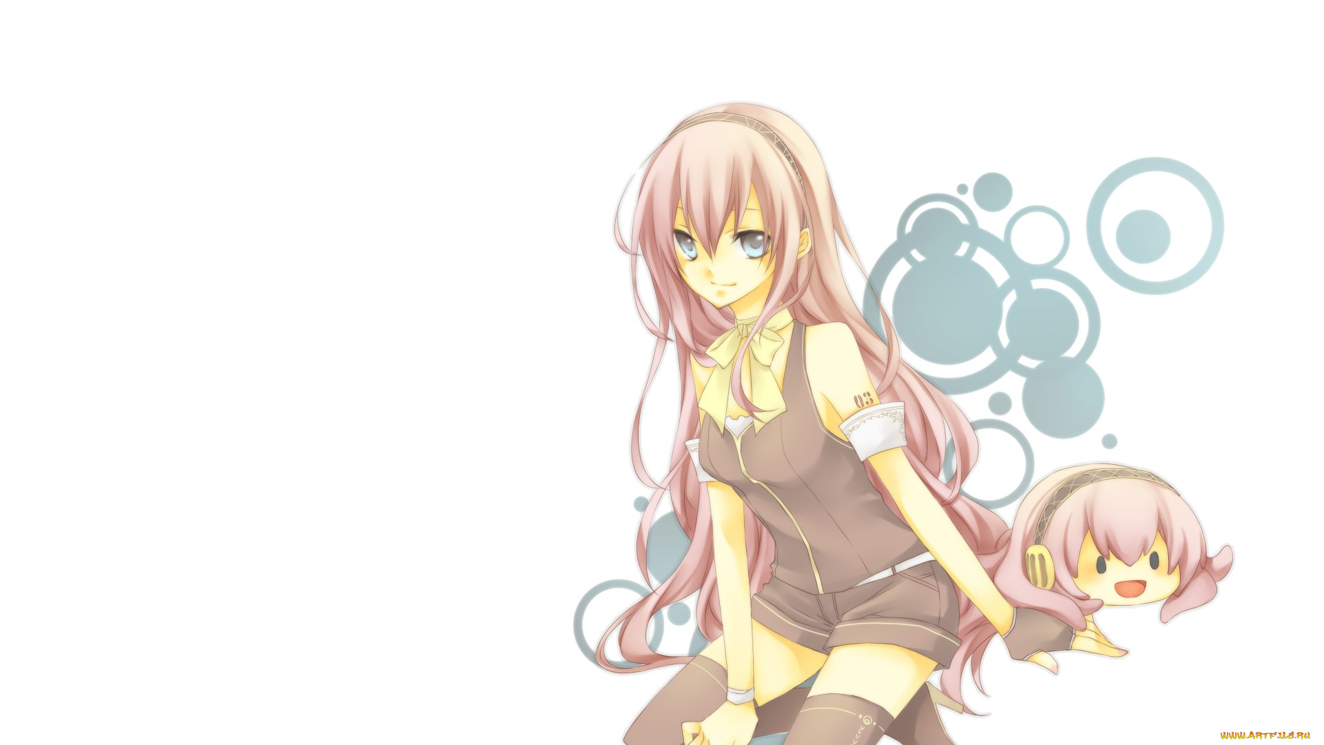 аниме, vocaloid, девушка, фон, взгляд