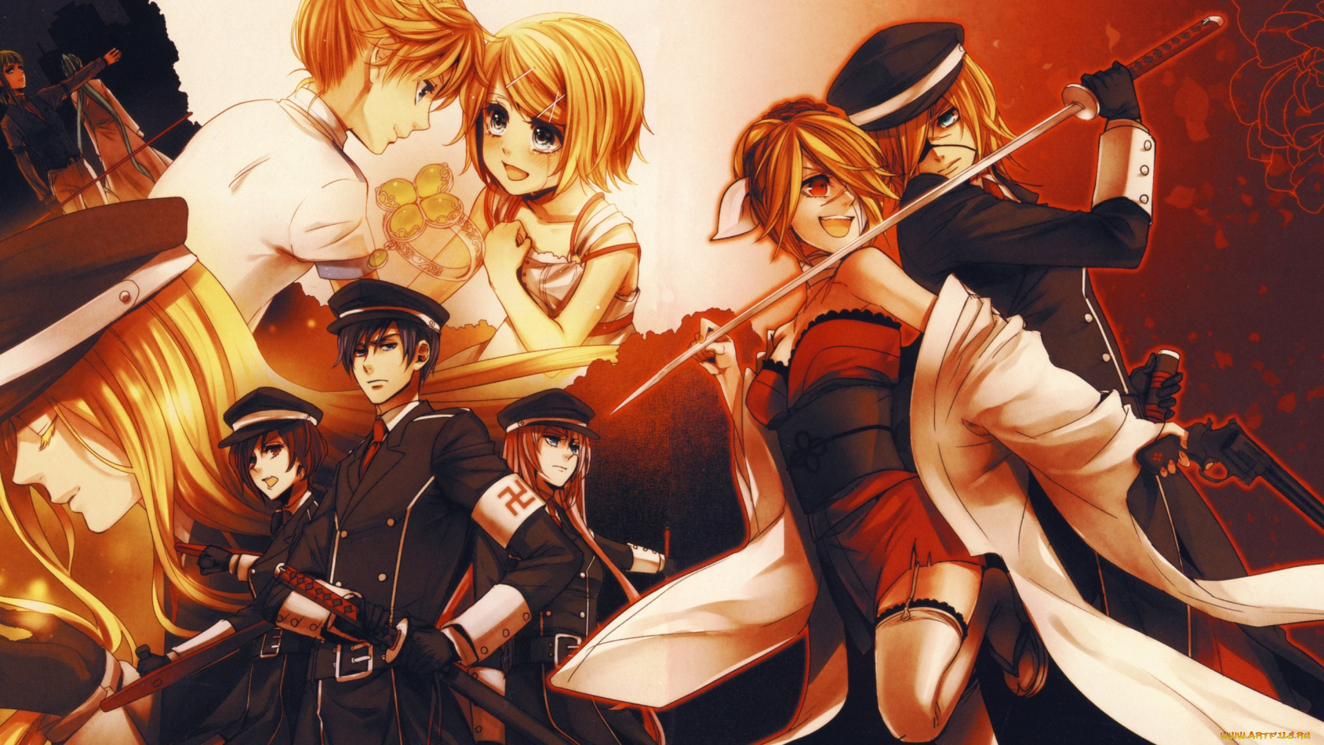 аниме, vocaloid, девушки, парни