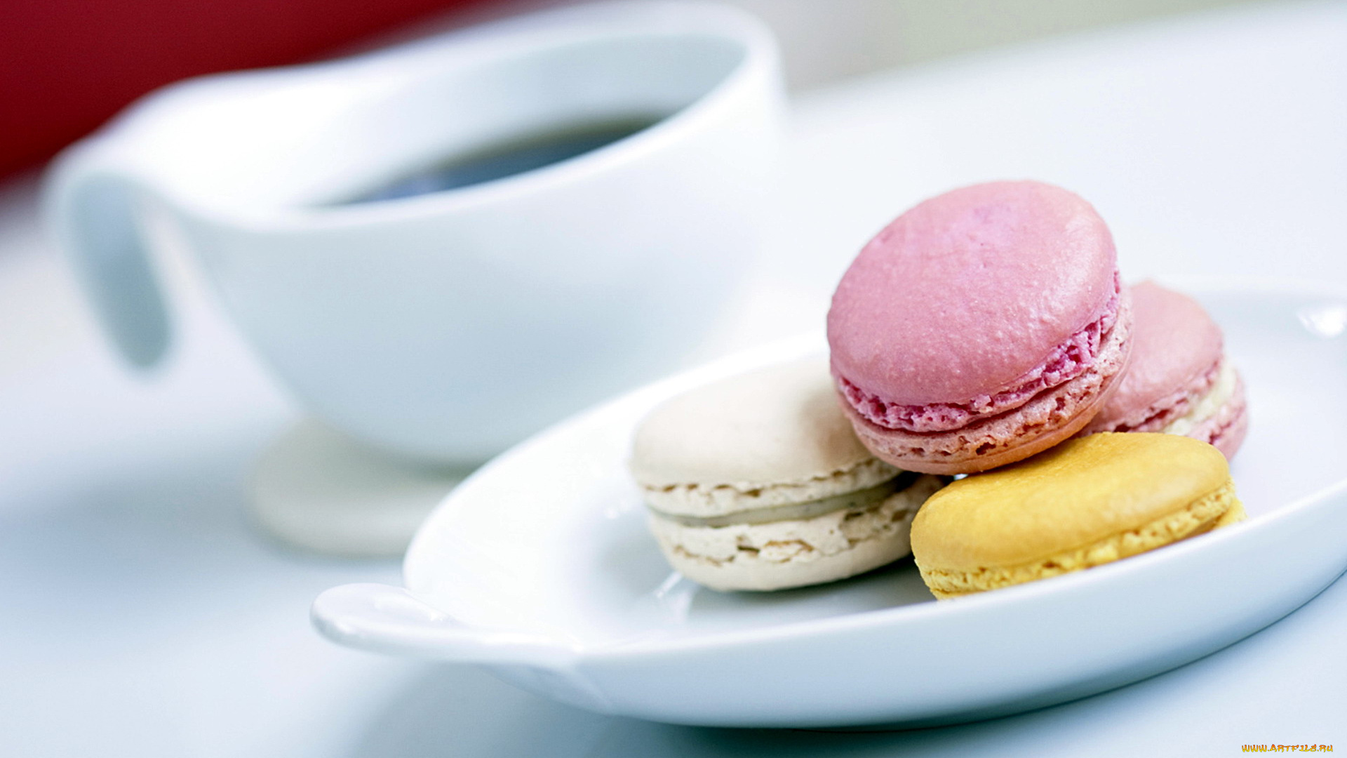 еда, макаруны, тарелка, лакомство