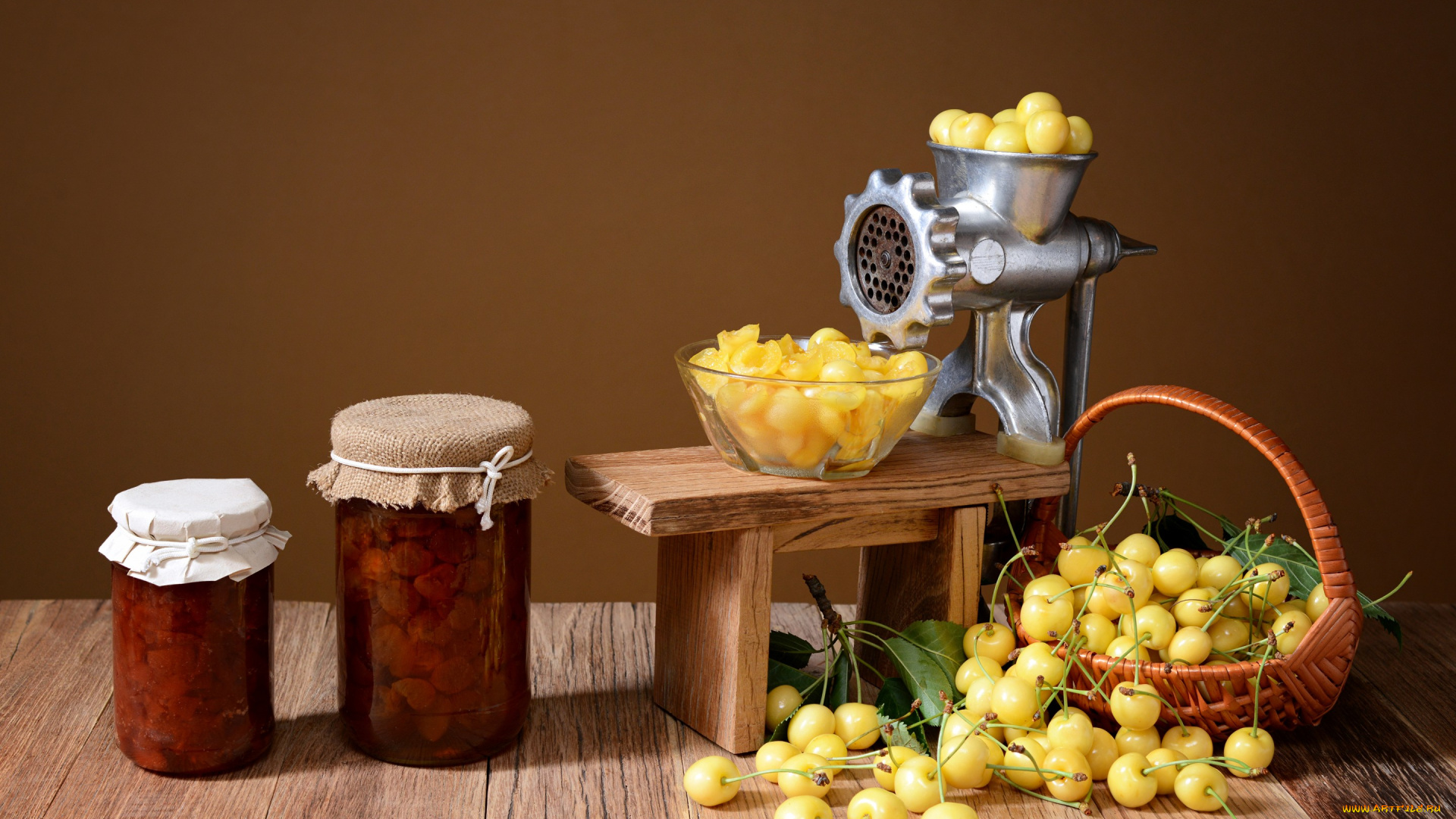 еда, натюрморт, черешня, варенье