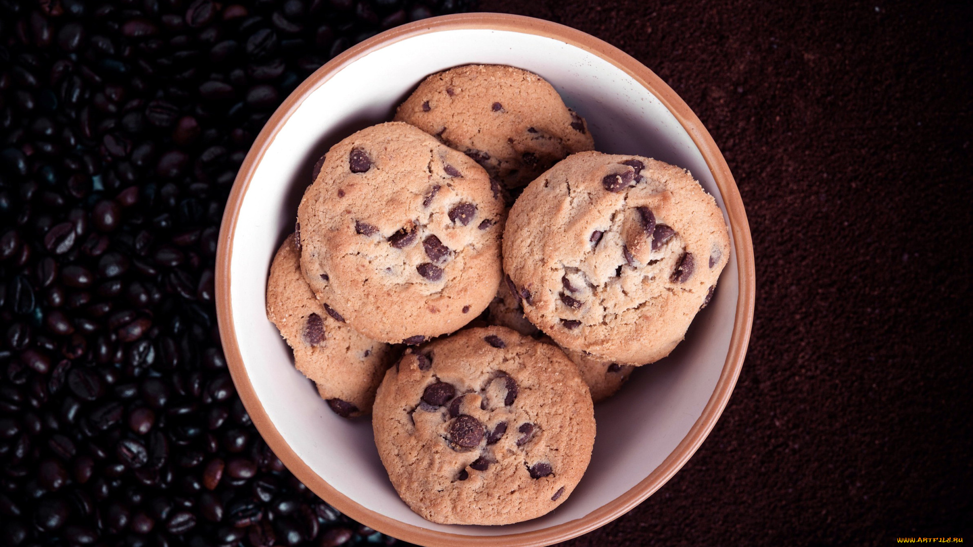 еда, пирожные, , кексы, , печенье, кофейные, печенье, зерна, миска