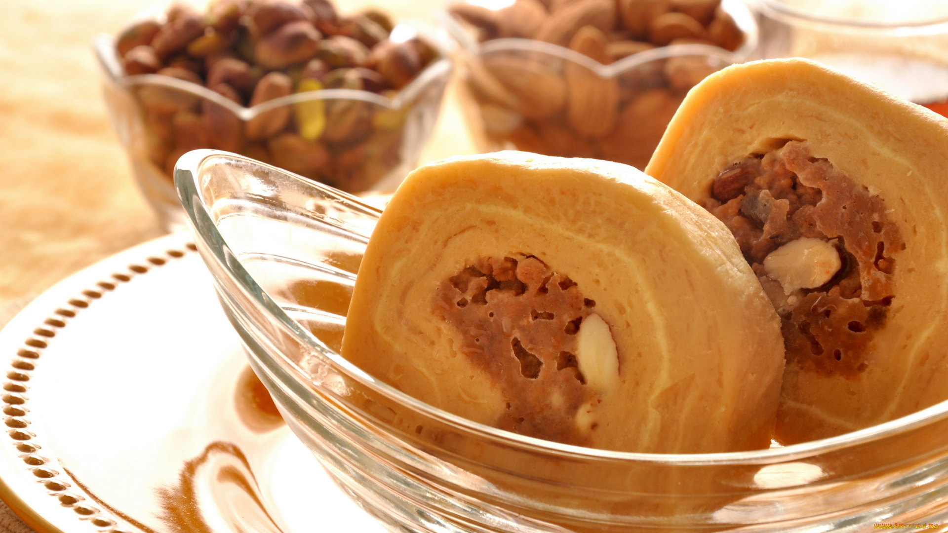 еда, пирожные, , кексы, , печенье, рулет, ореховый, бисквитный