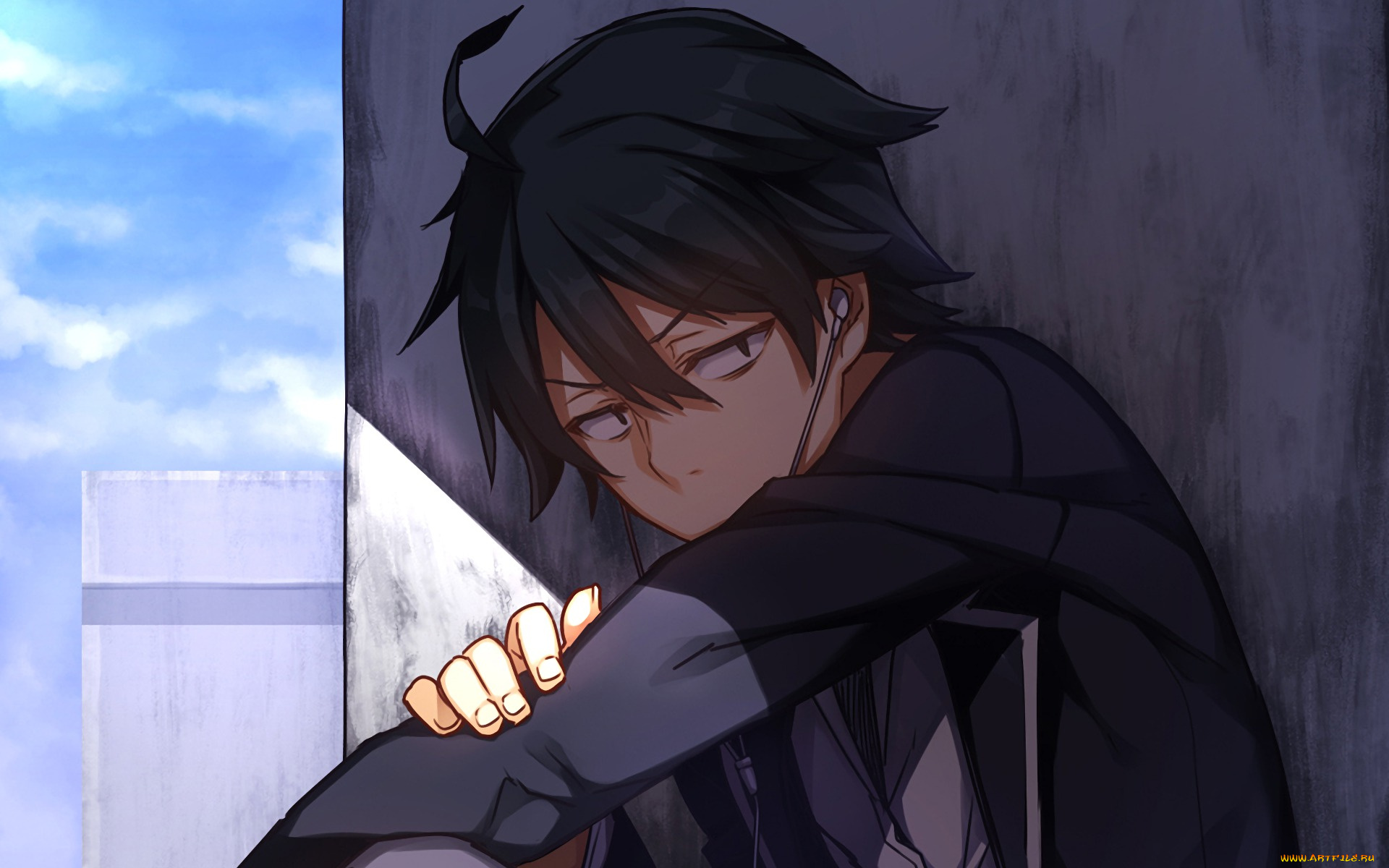 аниме, oregairu, парень