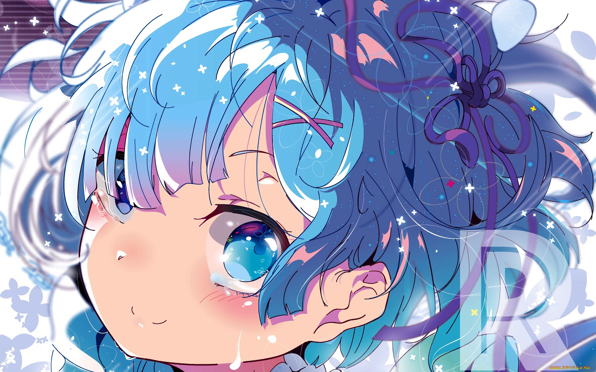 аниме, re, , zero, kara, hajimeru, isekai, seikatsu, фон, взгляд, девушка