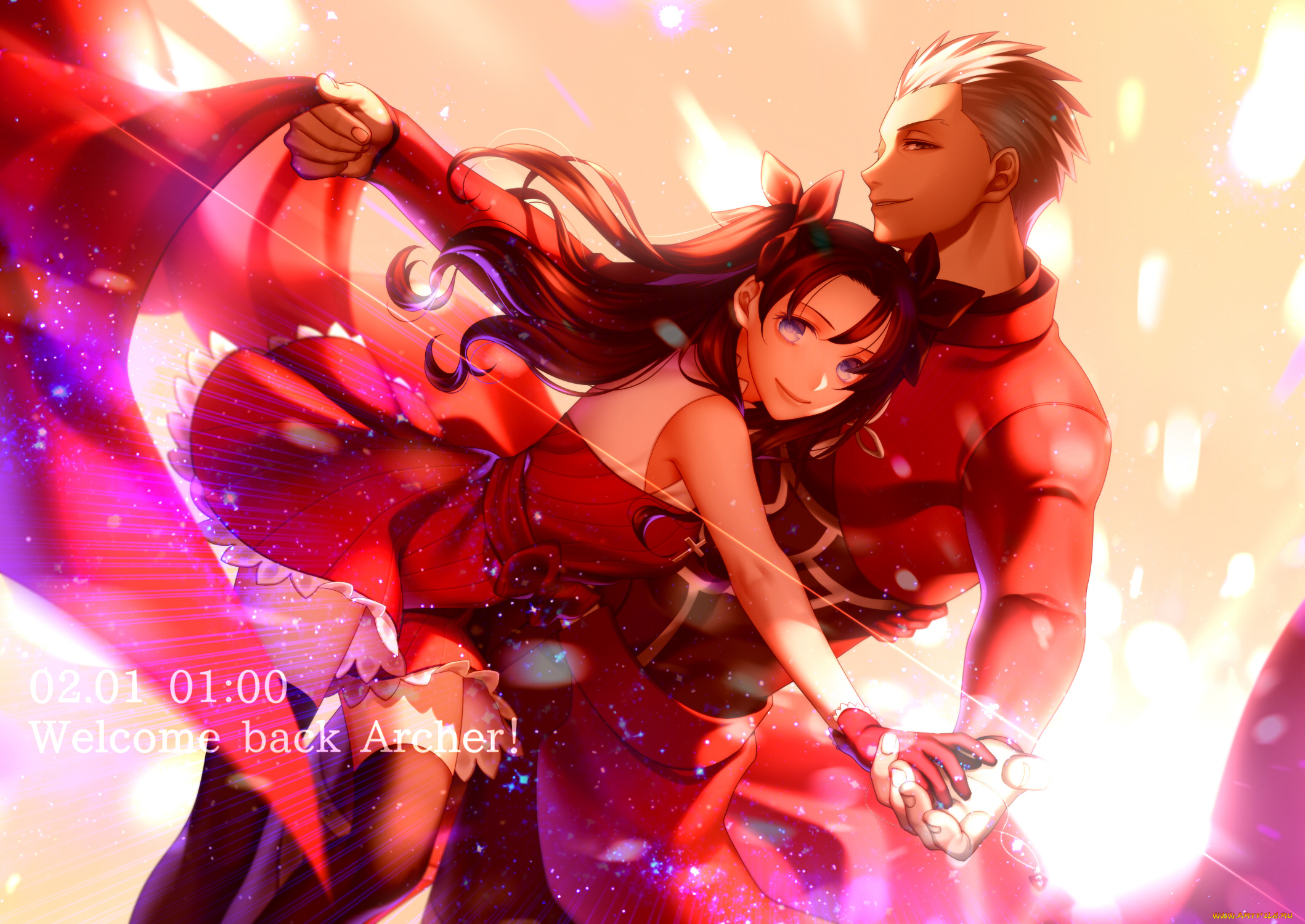аниме, fate, stay, night, арчер, рин