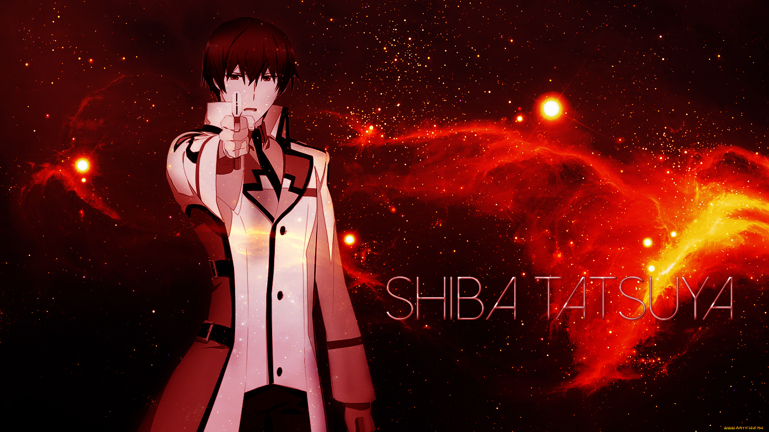 аниме, mahouka, koukou, no, rettousei, фон, взгляд, парень