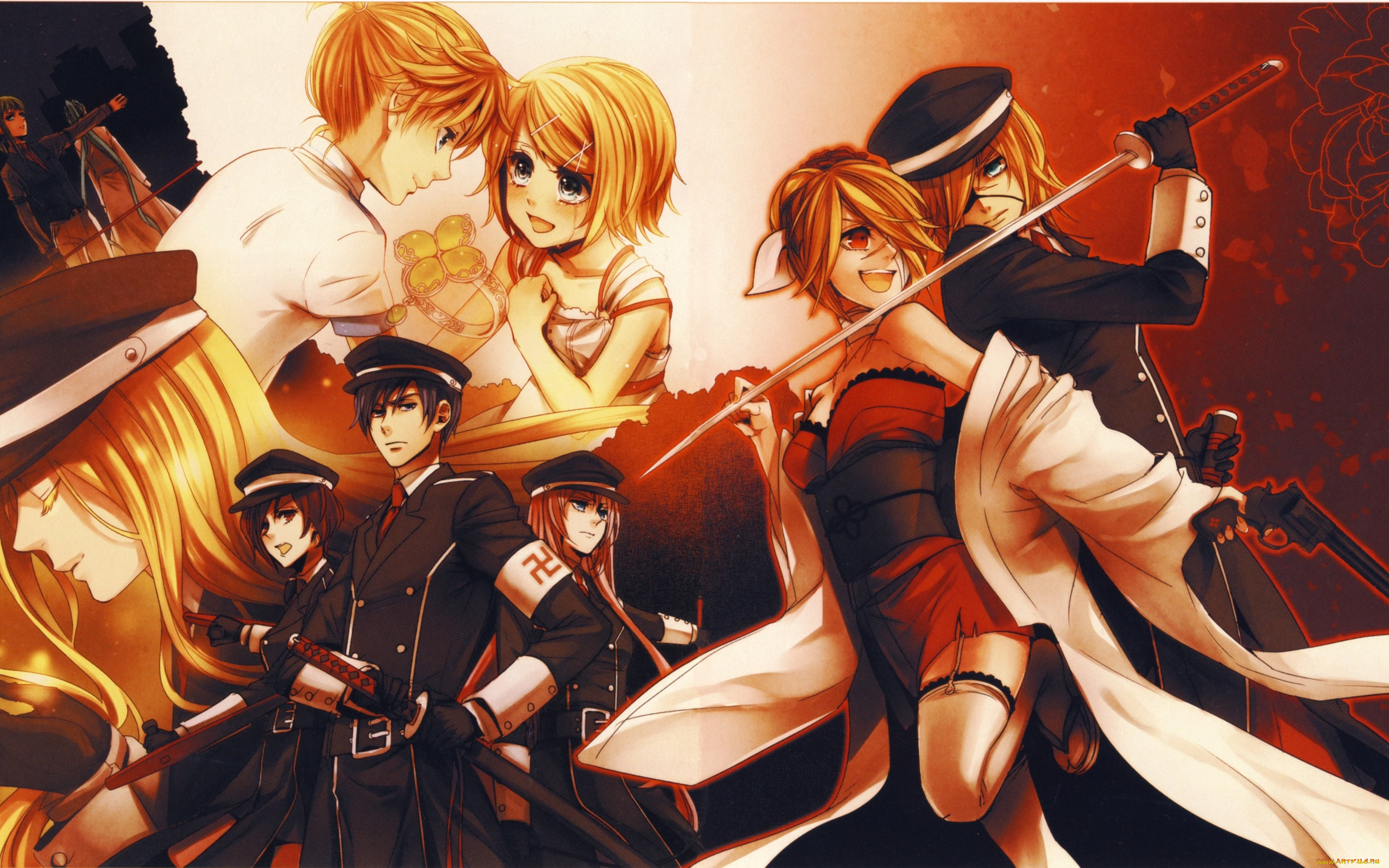 аниме, vocaloid, девушки, парни