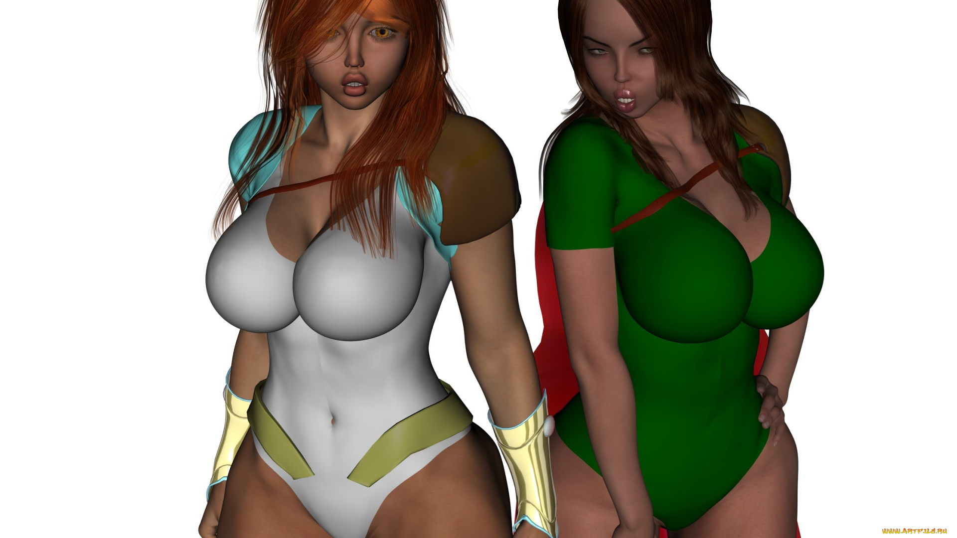 3д, графика, люди, , people, девушки, фон, взгляд