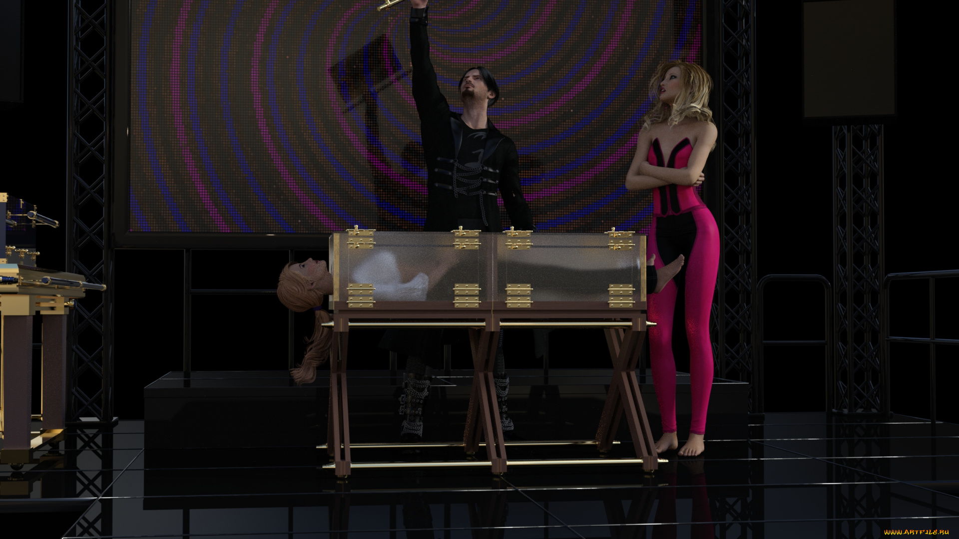 3д, графика, люди, , people, девушки, фон, взгляд