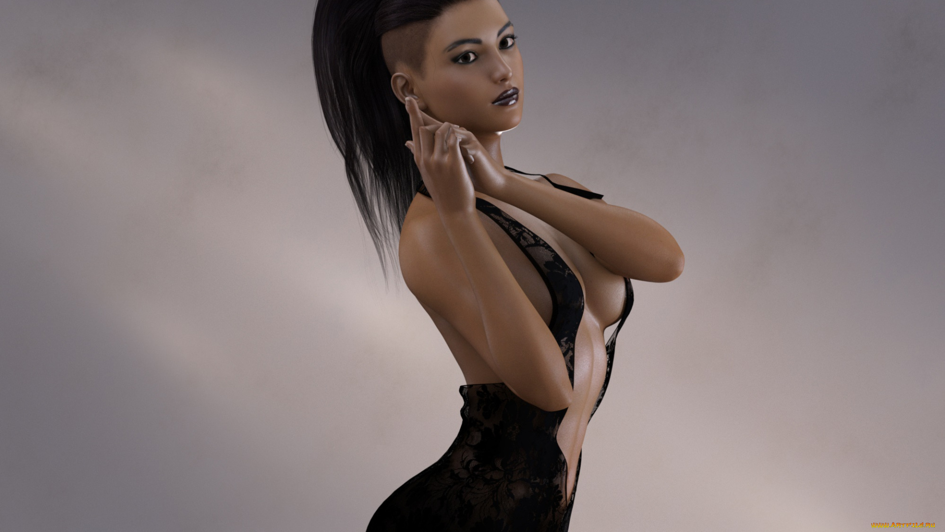 3д, графика, люди, , people, фон, взгляд, девушка