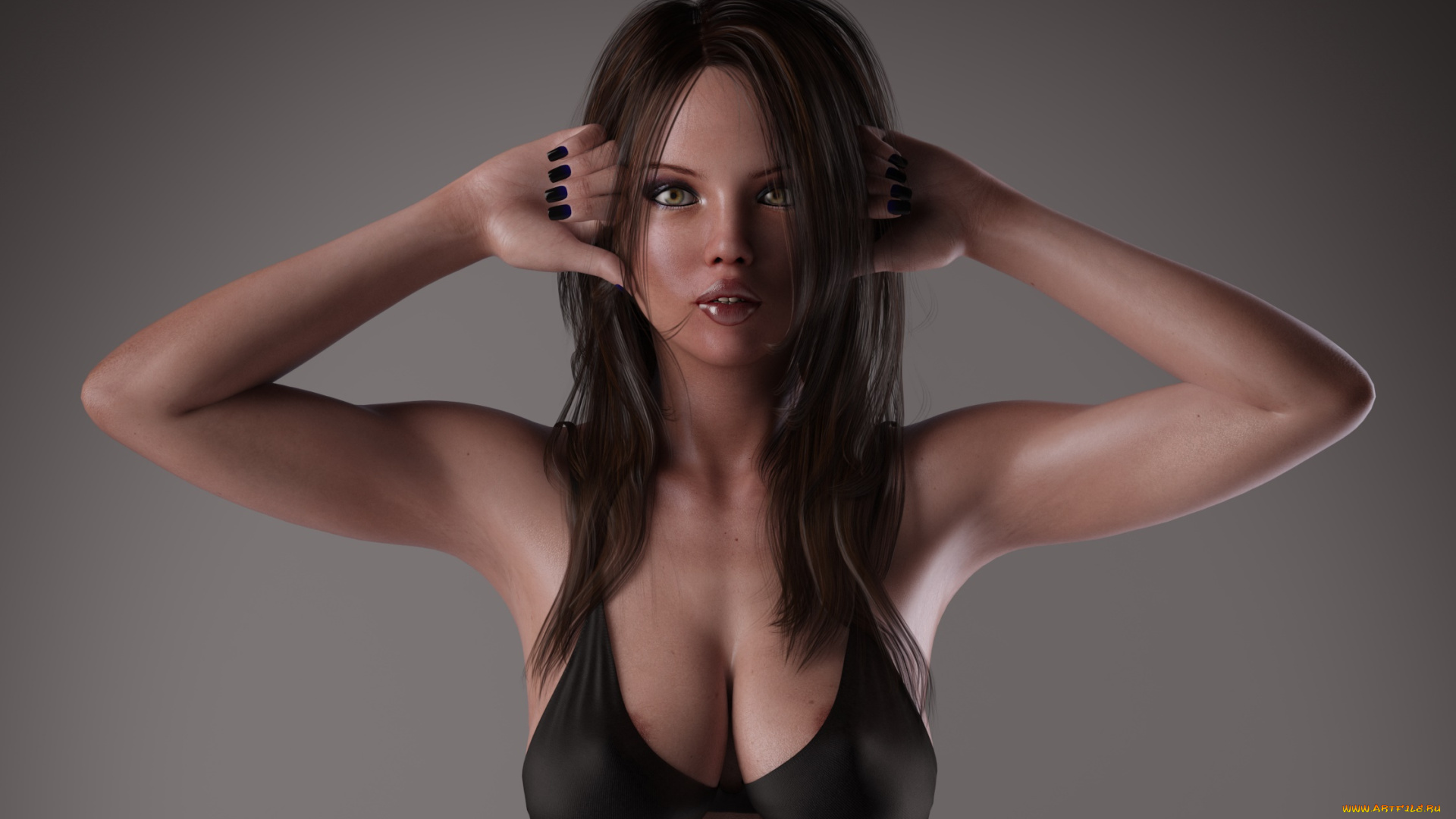 3д, графика, люди, , people, взгляд, девушка, фон