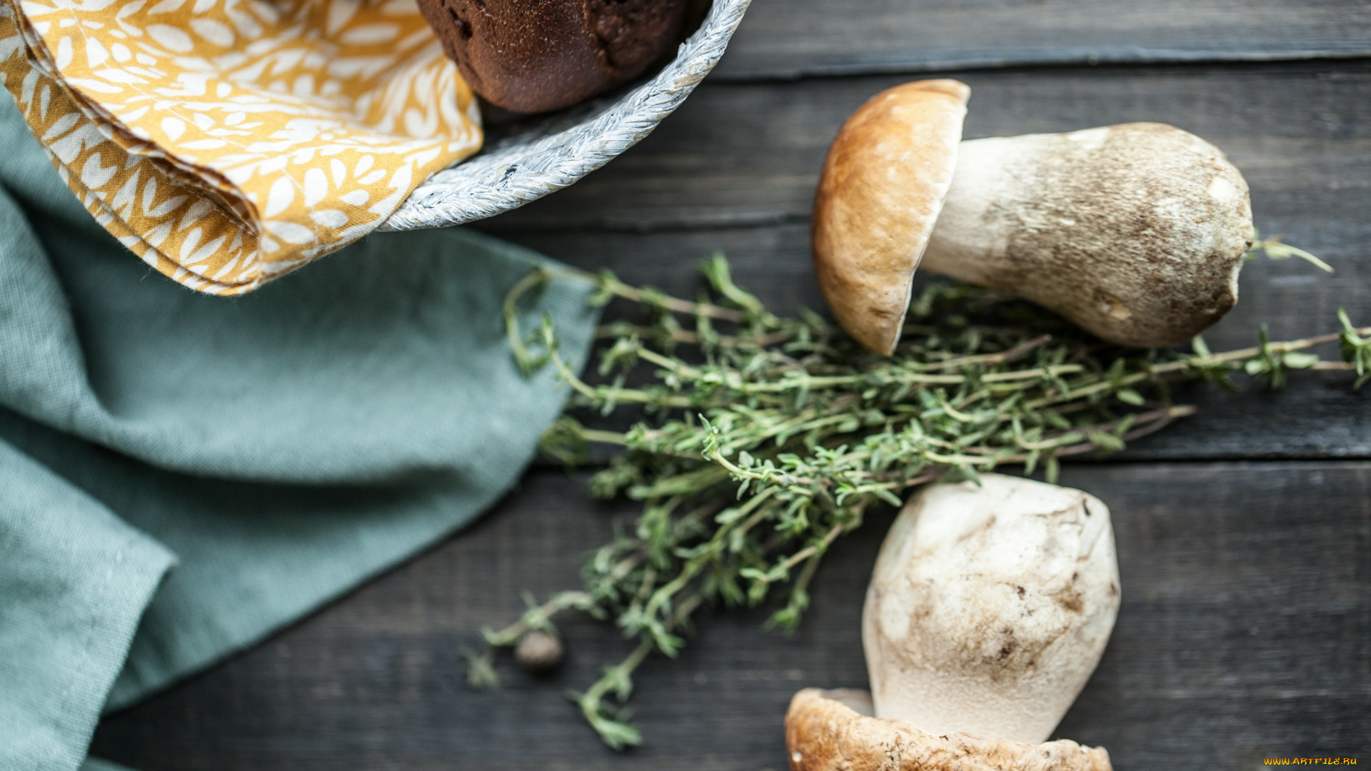 еда, грибы, , грибные, блюда, салфетка, зелень, белый, гриб