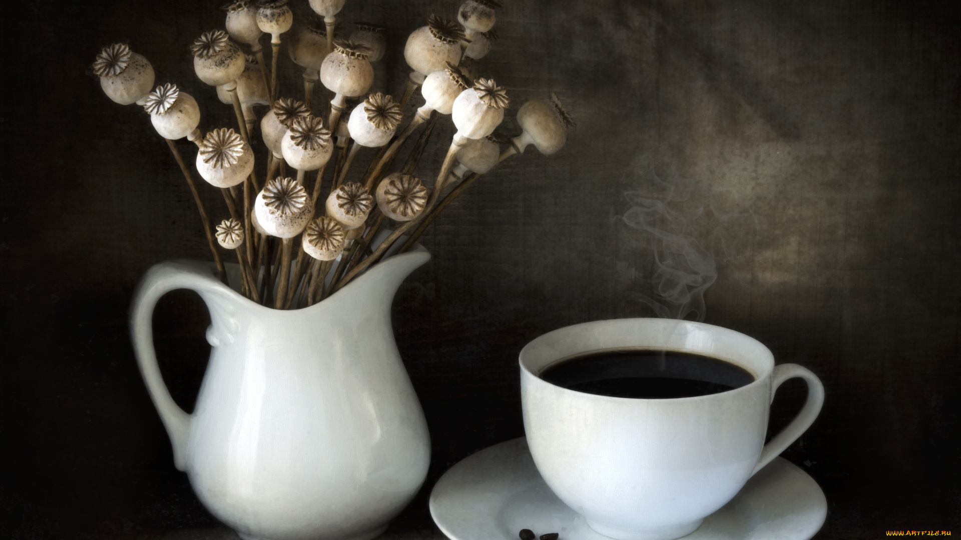 еда, кофе, , кофейные, зёрна, чашка, мак