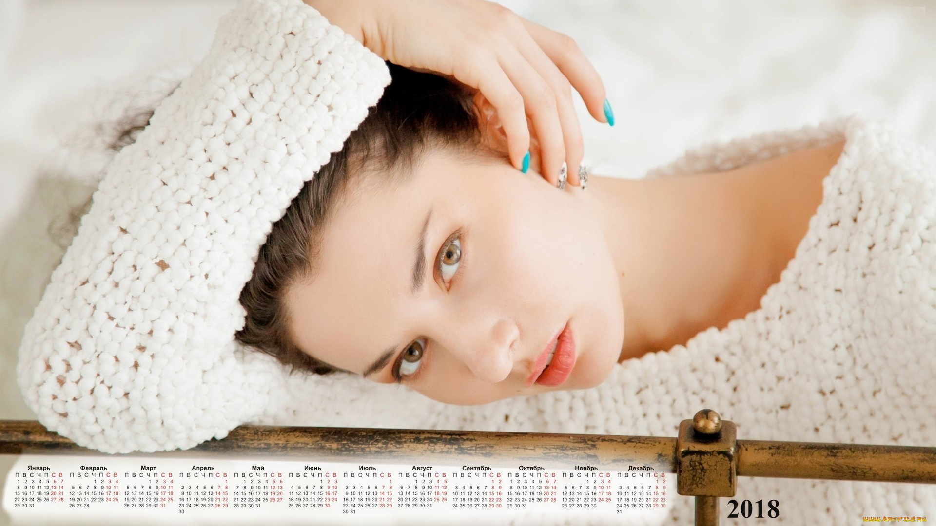 календари, девушки, взгляд