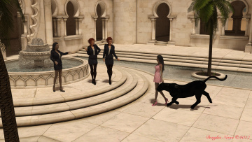 Картинка 3д+графика люди+ people взгляд фон девушки