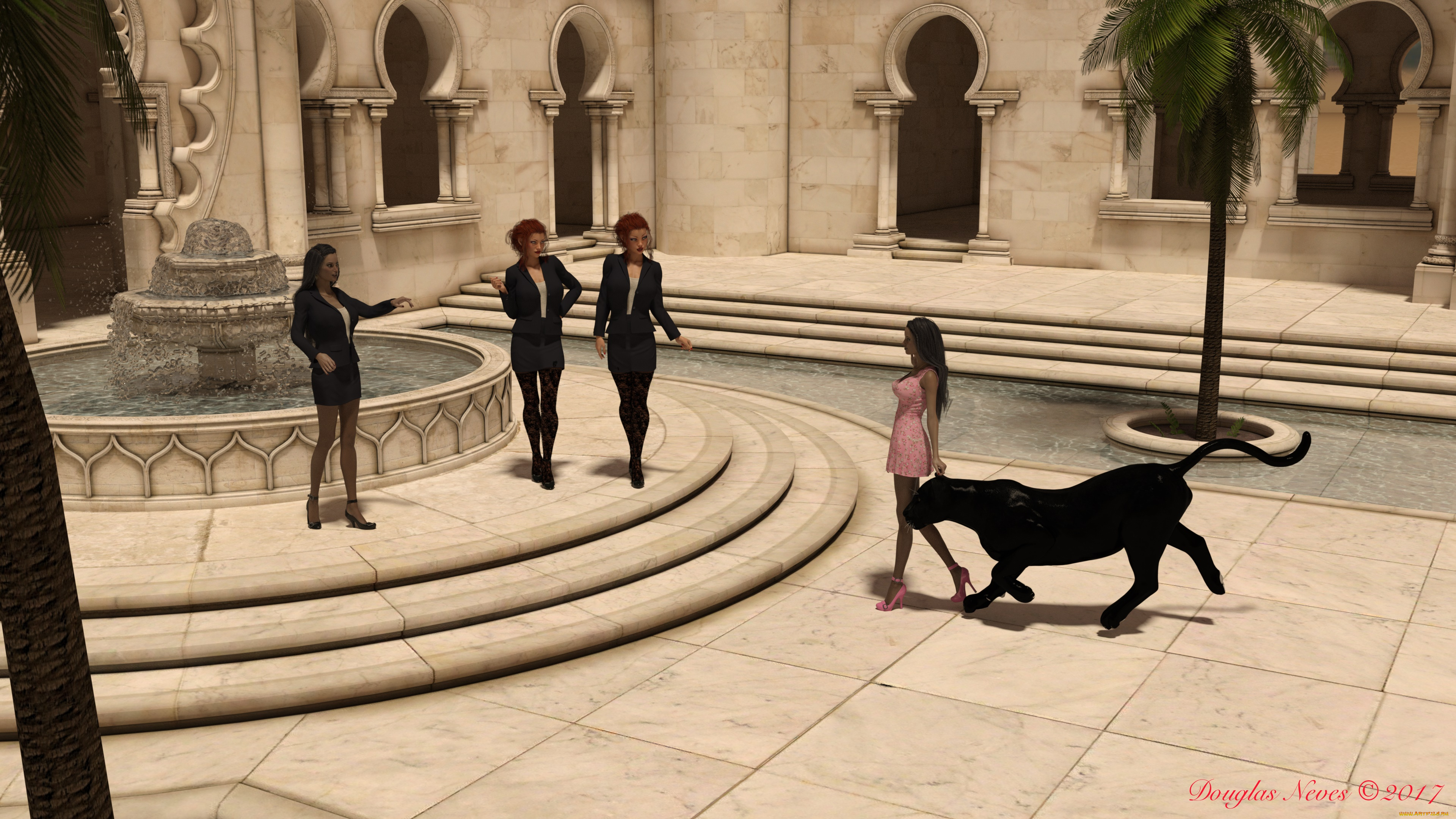 3д, графика, люди, , people, взгляд, фон, девушки