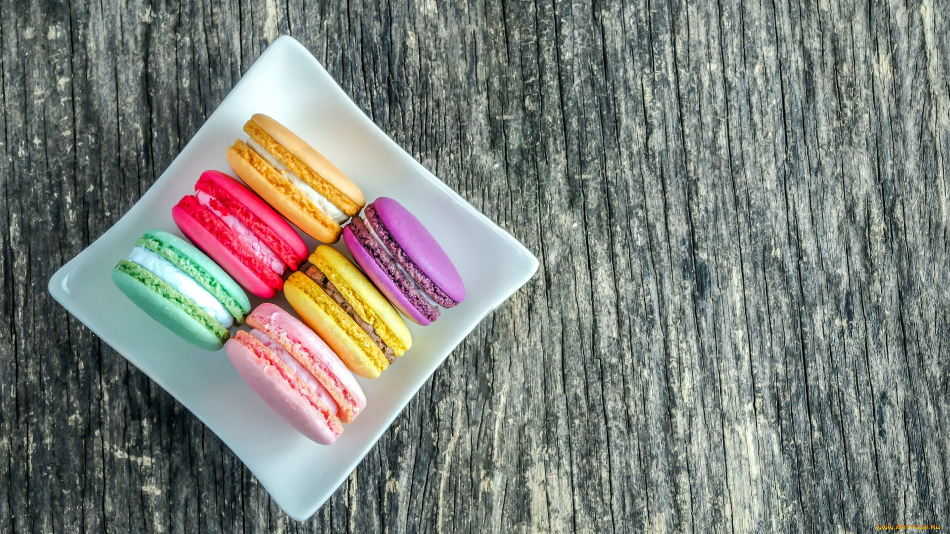 еда, макаруны, лакомство, печенье