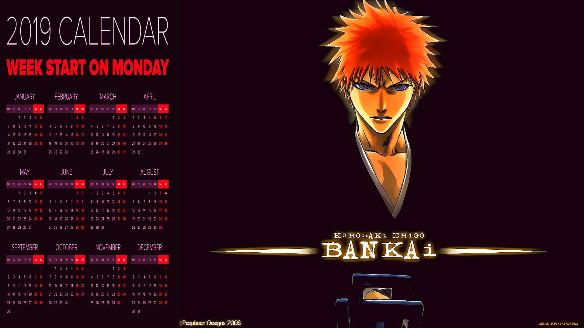 календари, аниме, юноша, парень, лицо, взгляд