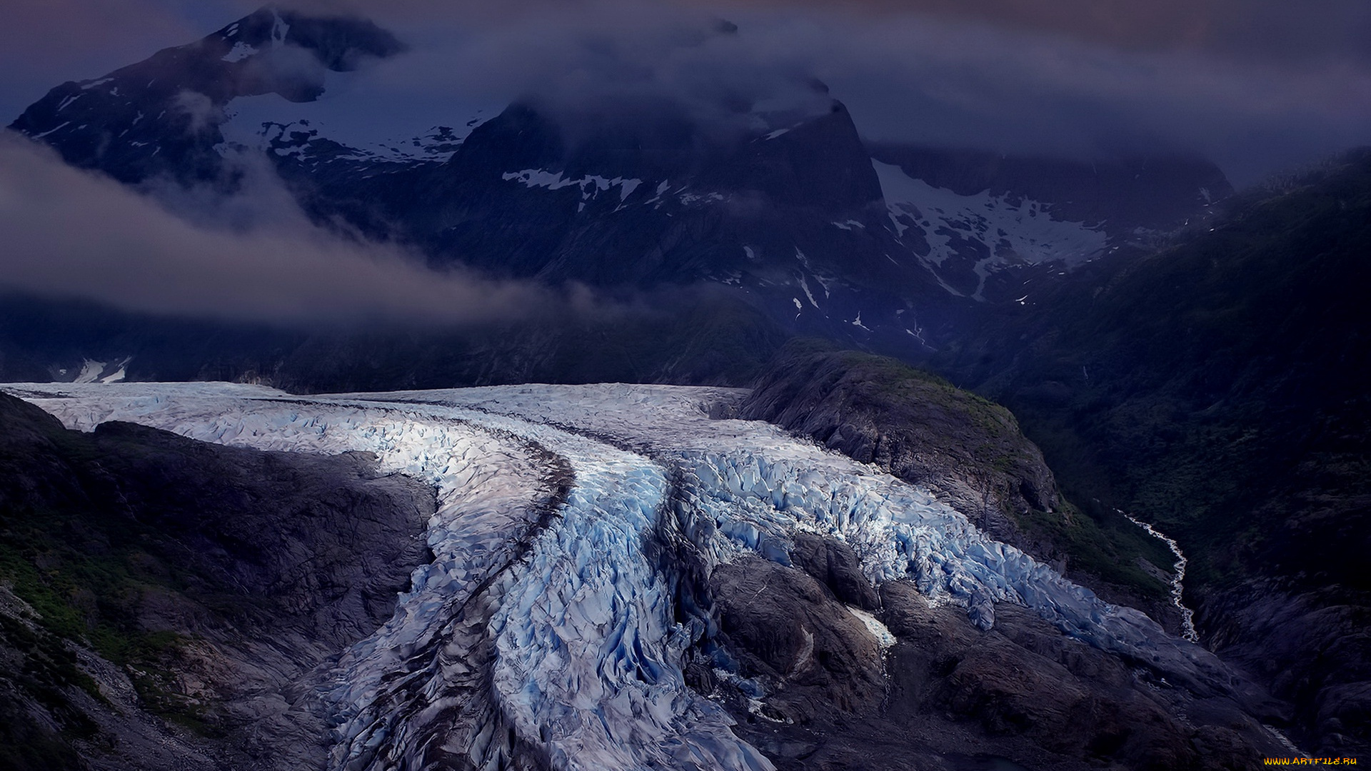 природа, айсберги, и, ледники, ледник, пейзаж, wallhaven, горы