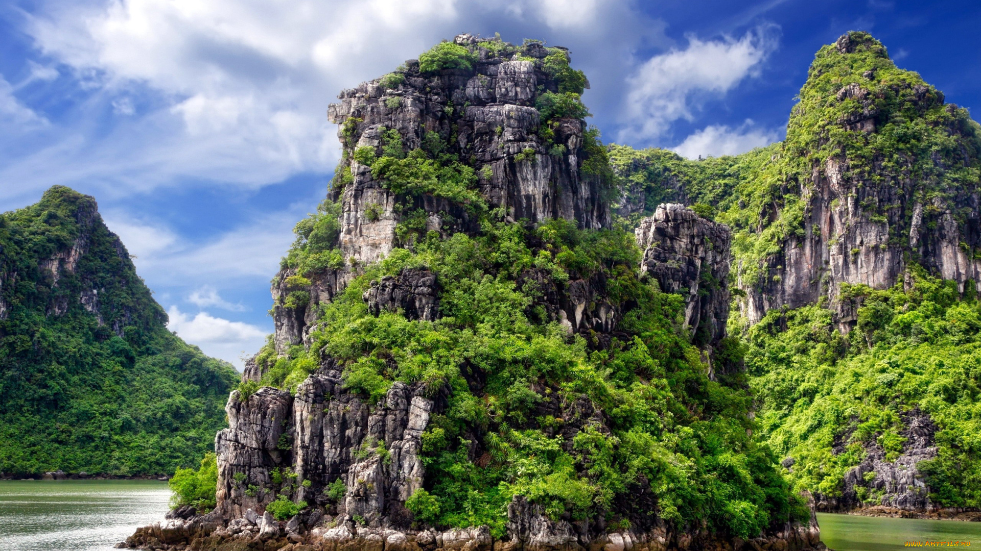 природа, побережье, скалы