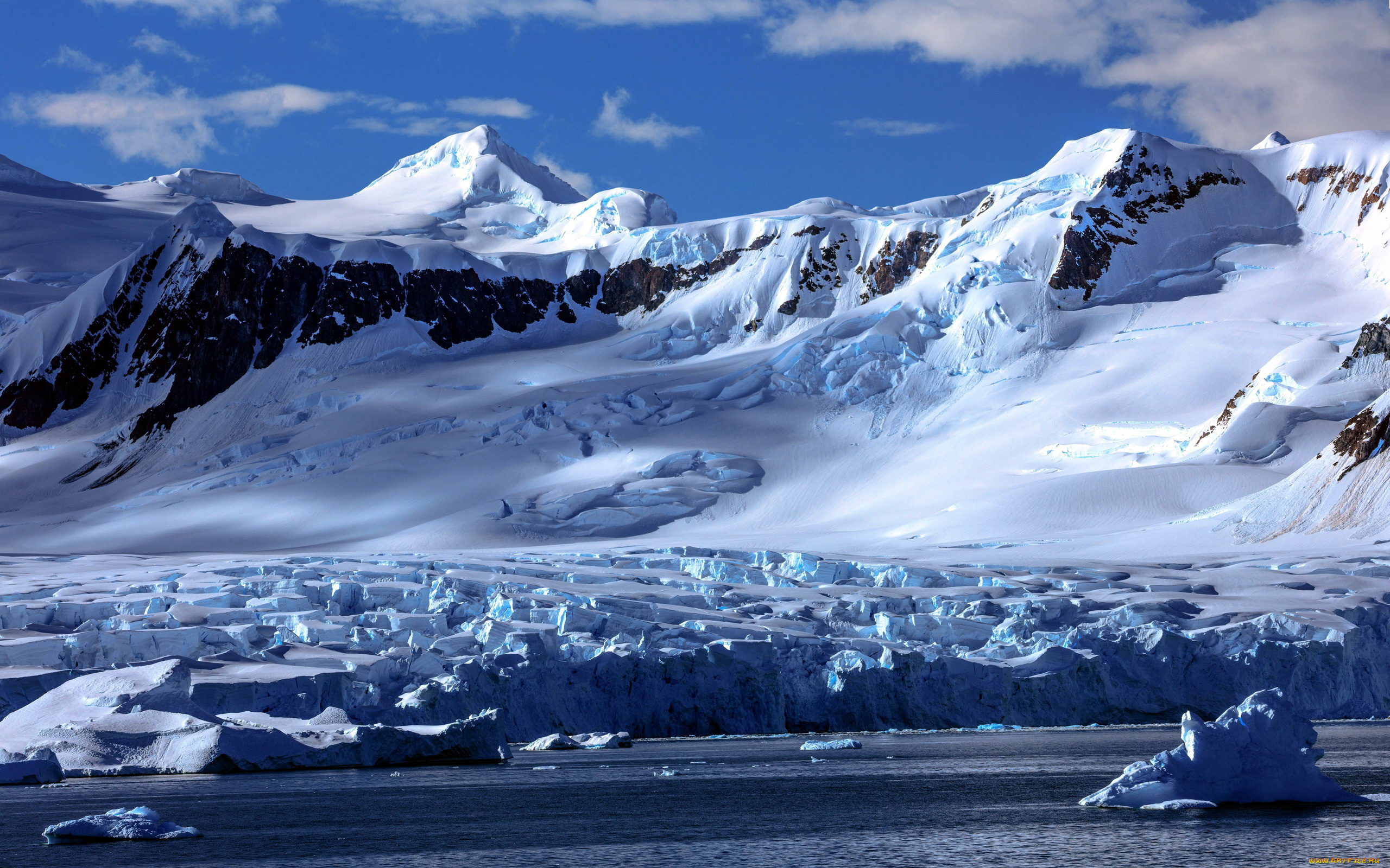 природа, побережье, снег