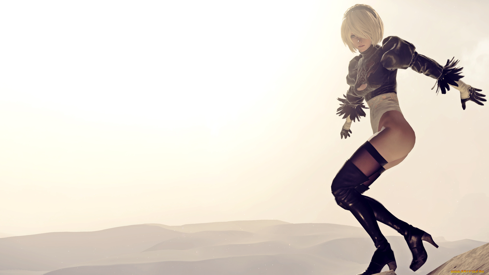 видео, игры, nier, , automata, андроид, девушка, сапоги