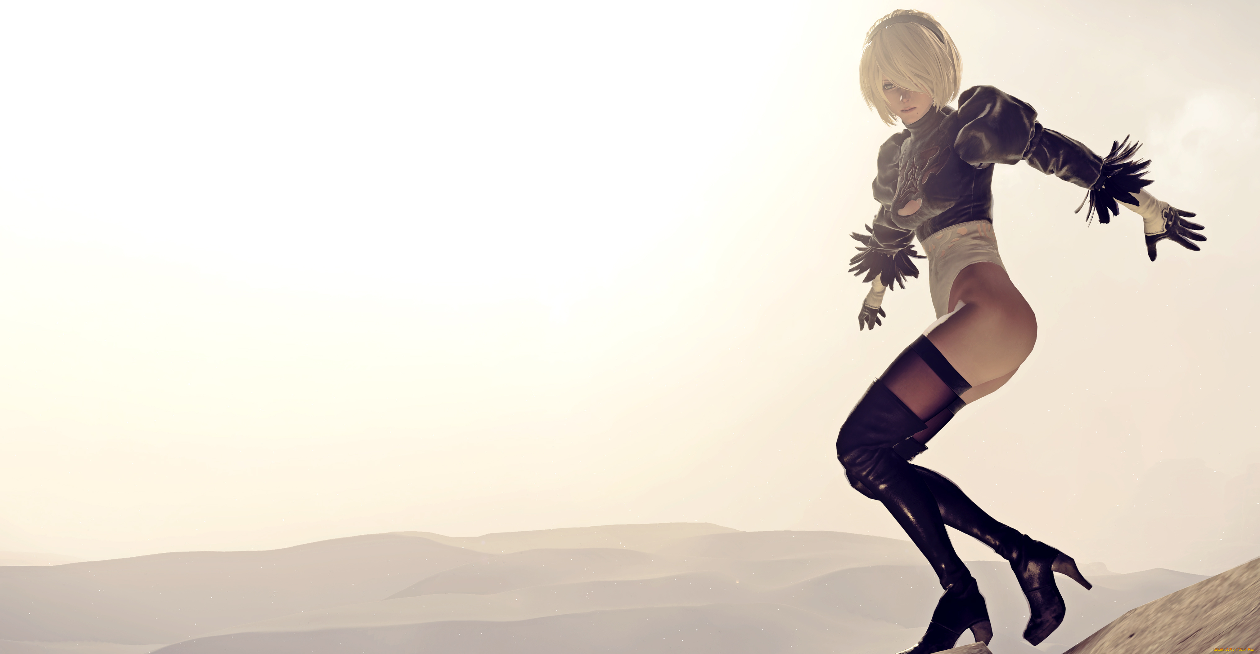 видео, игры, nier, , automata, андроид, девушка, сапоги