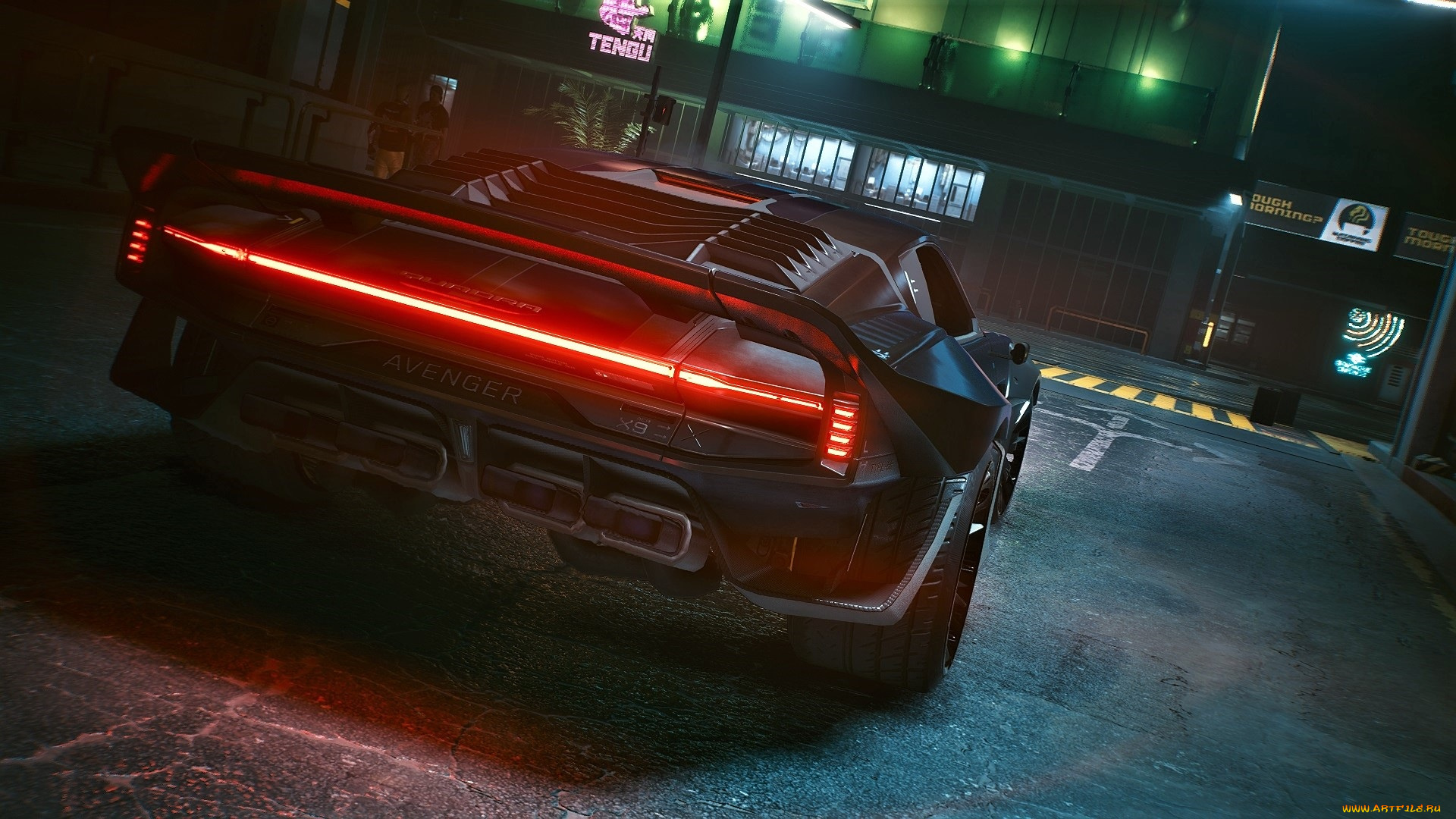 видео, игры, cyberpunk, 2077, машина, улица, город