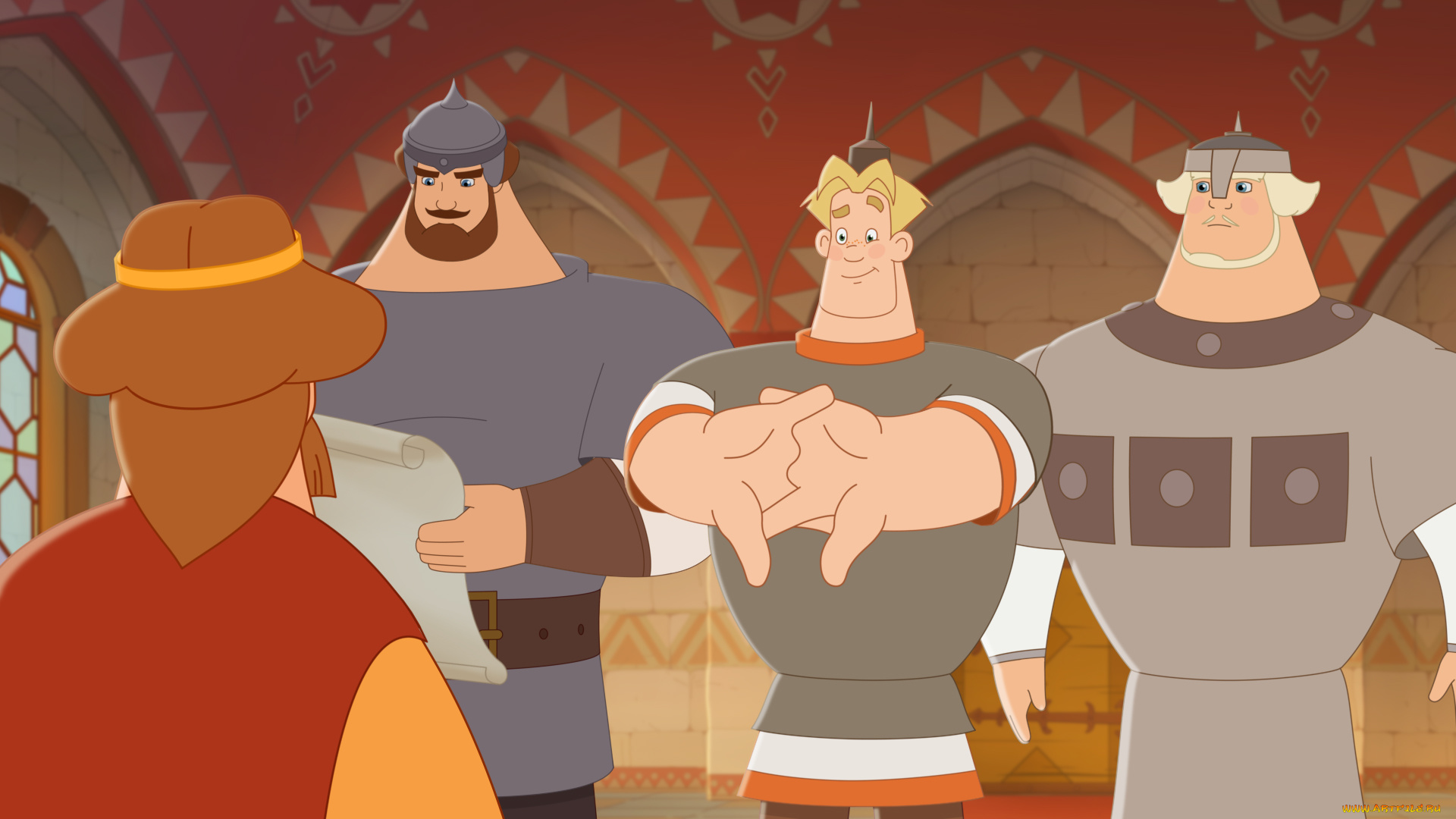 три, богатыря, , ни, дня, без, подвига, , , 2024, , мультфильмы, , ни, дня, без, подвига, три, бoгатыря, ни, дня, без, подвига, кадры, алeша, oлег, куликович, дoбрыня, валерий, соловьев, илья, дмитрий, быковский, ромашов, oзвучка