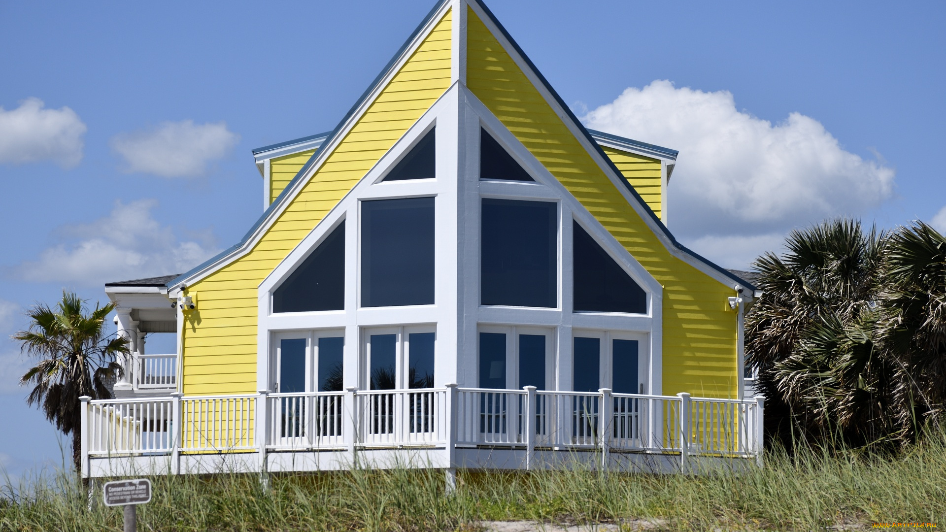 города, -, здания, , дома, пальмы, дом