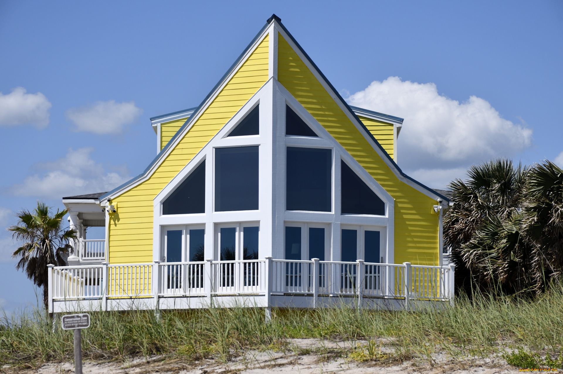 города, -, здания, , дома, пальмы, дом