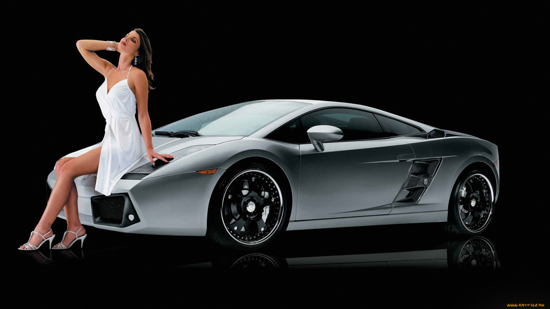 автомобили, авто, девушками, lamborghini