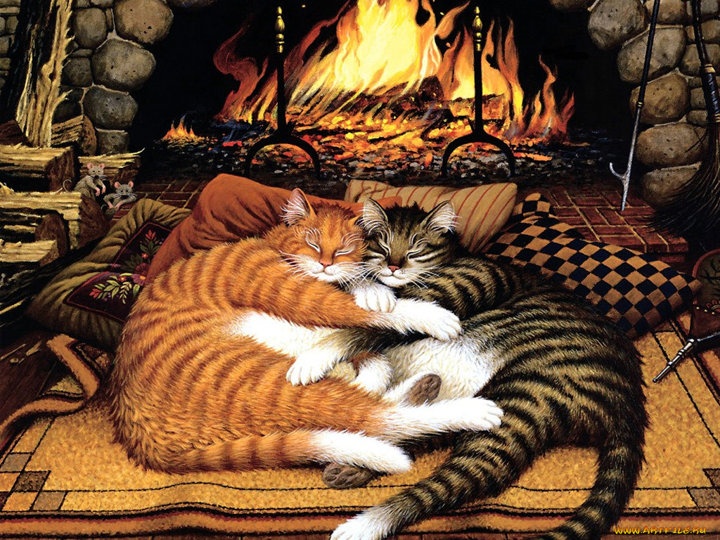 рисованные, животные