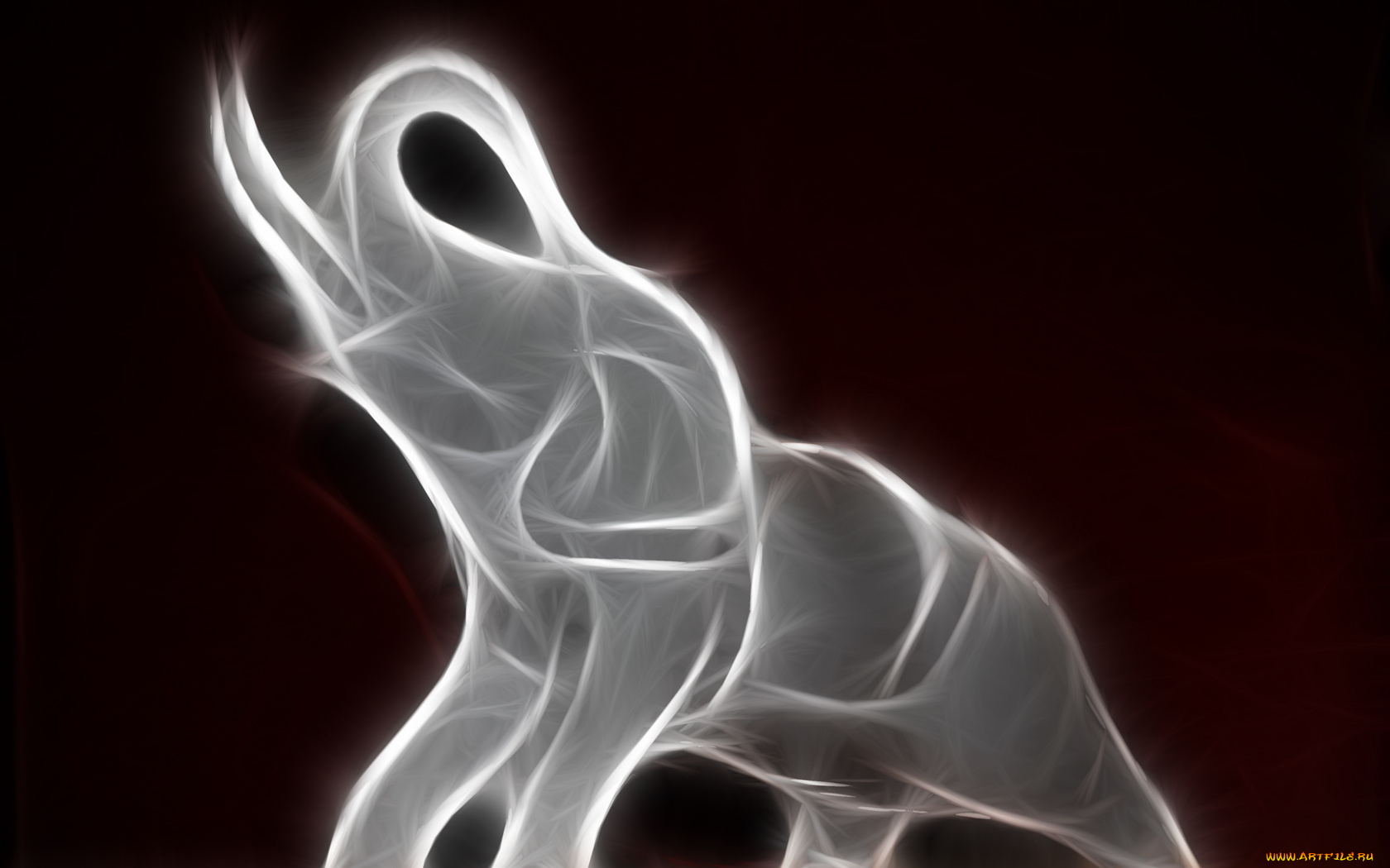 3д, графика, animals, животные, слон, фрактал