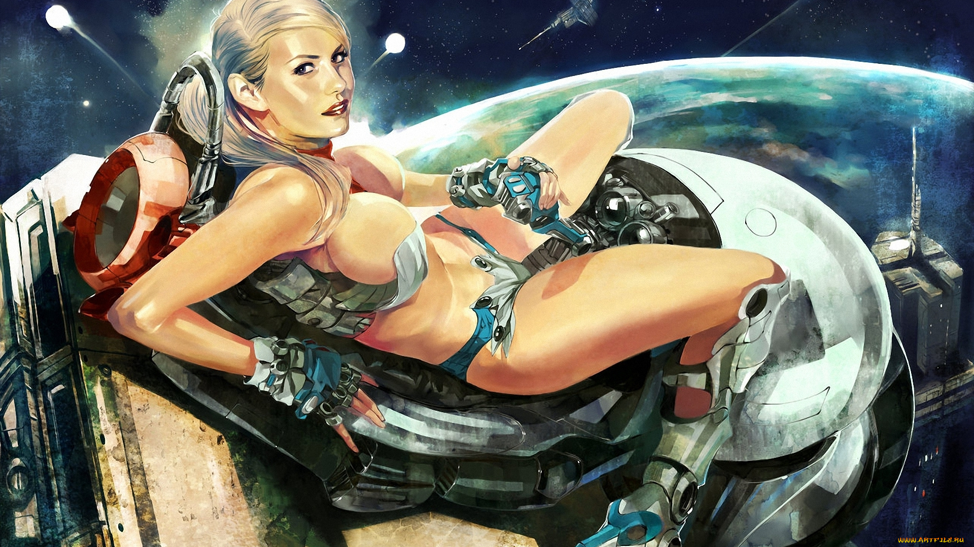 фэнтези, девушки, космос