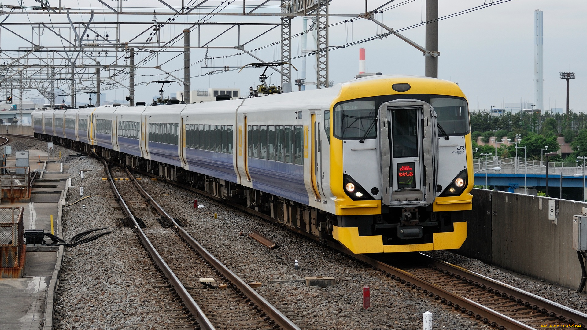 техника, электрички, рельсы, скорость