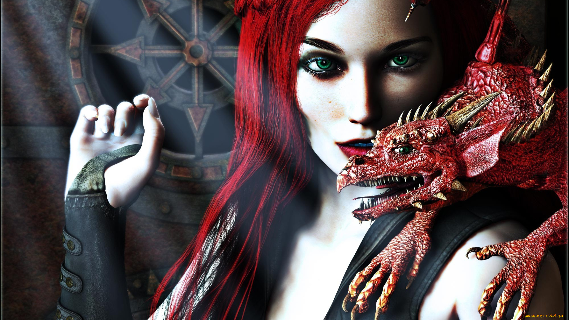 3д, графика, fantasy, фантазия, dragon, queen