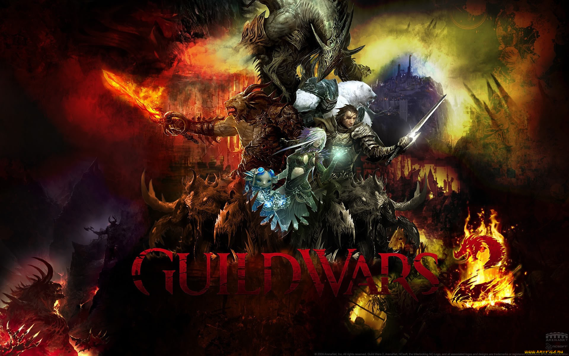 guild, wars, видео, игры, 2, компьютерная, игра