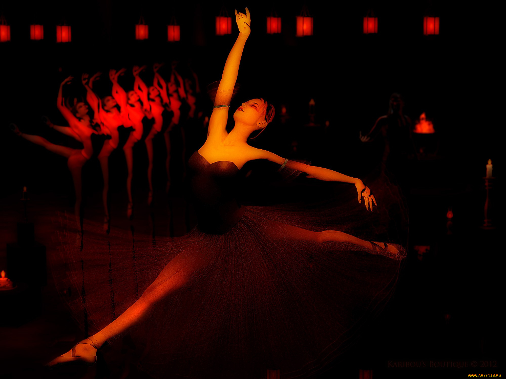 3д, графика, people, люди, the, firebird, orange, and, black