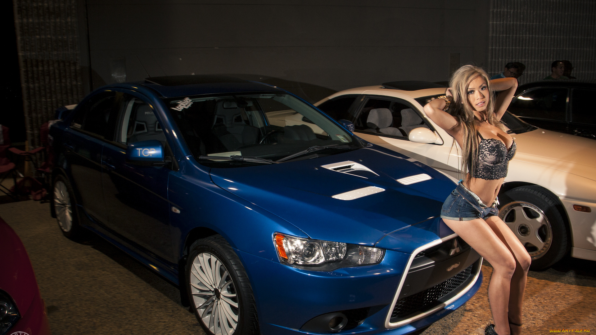 автомобили, авто, девушками, donnah, pham, mitsubishi, ralliart