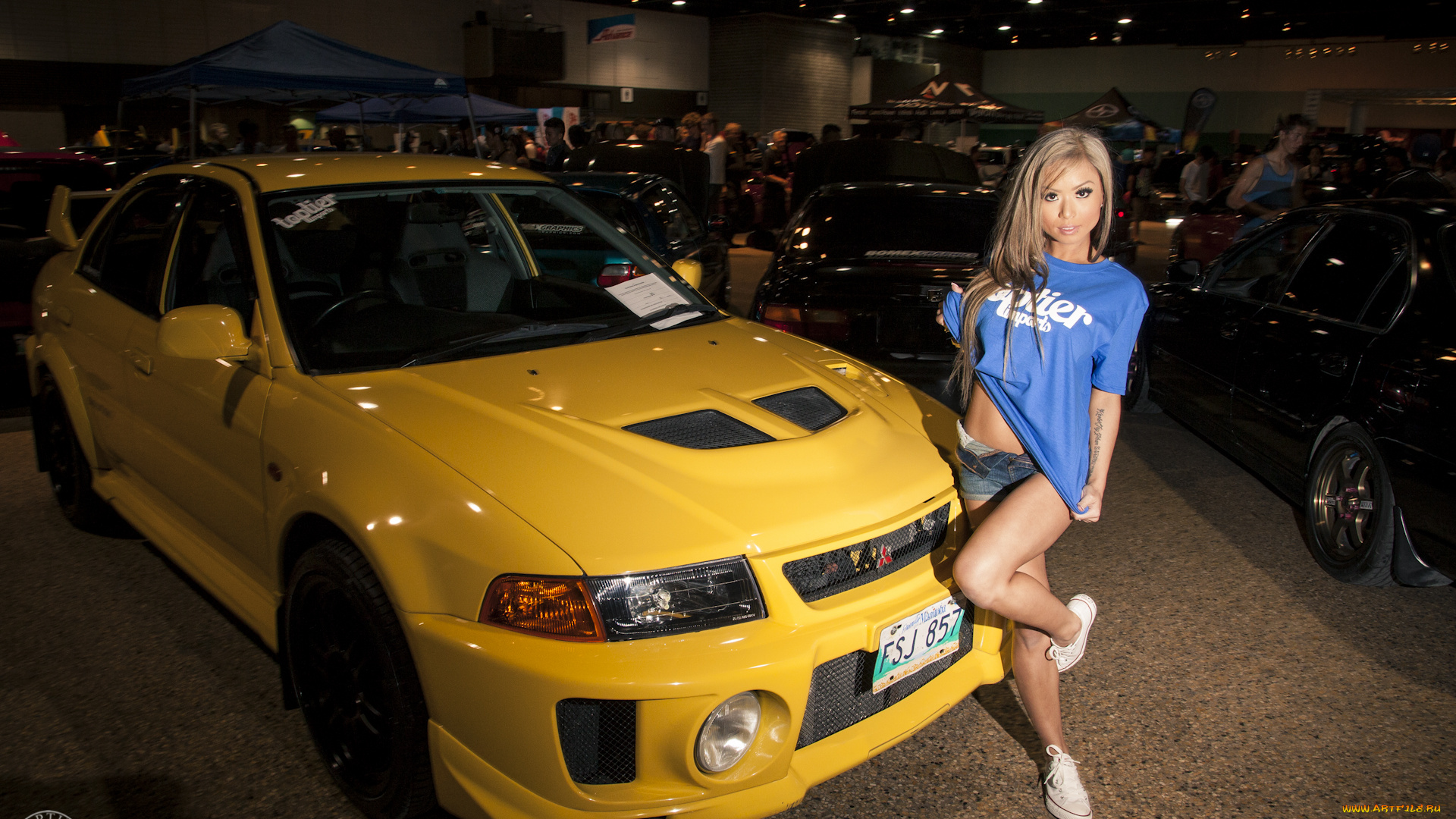 автомобили, авто, девушками, donnah, pham, mitsubishi, evo, v