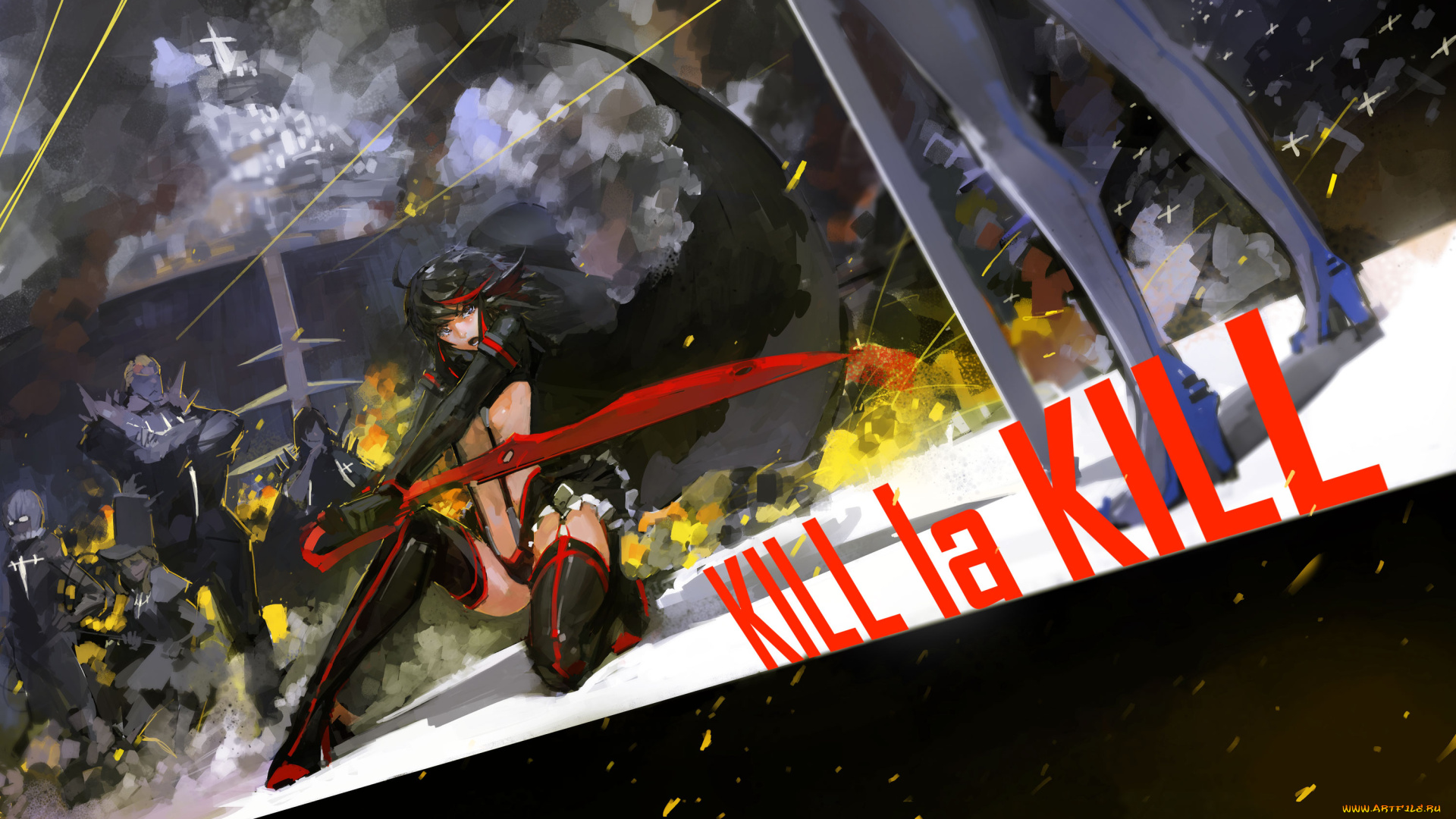 by, blueman, аниме, kill, la, matoi, ryuuko