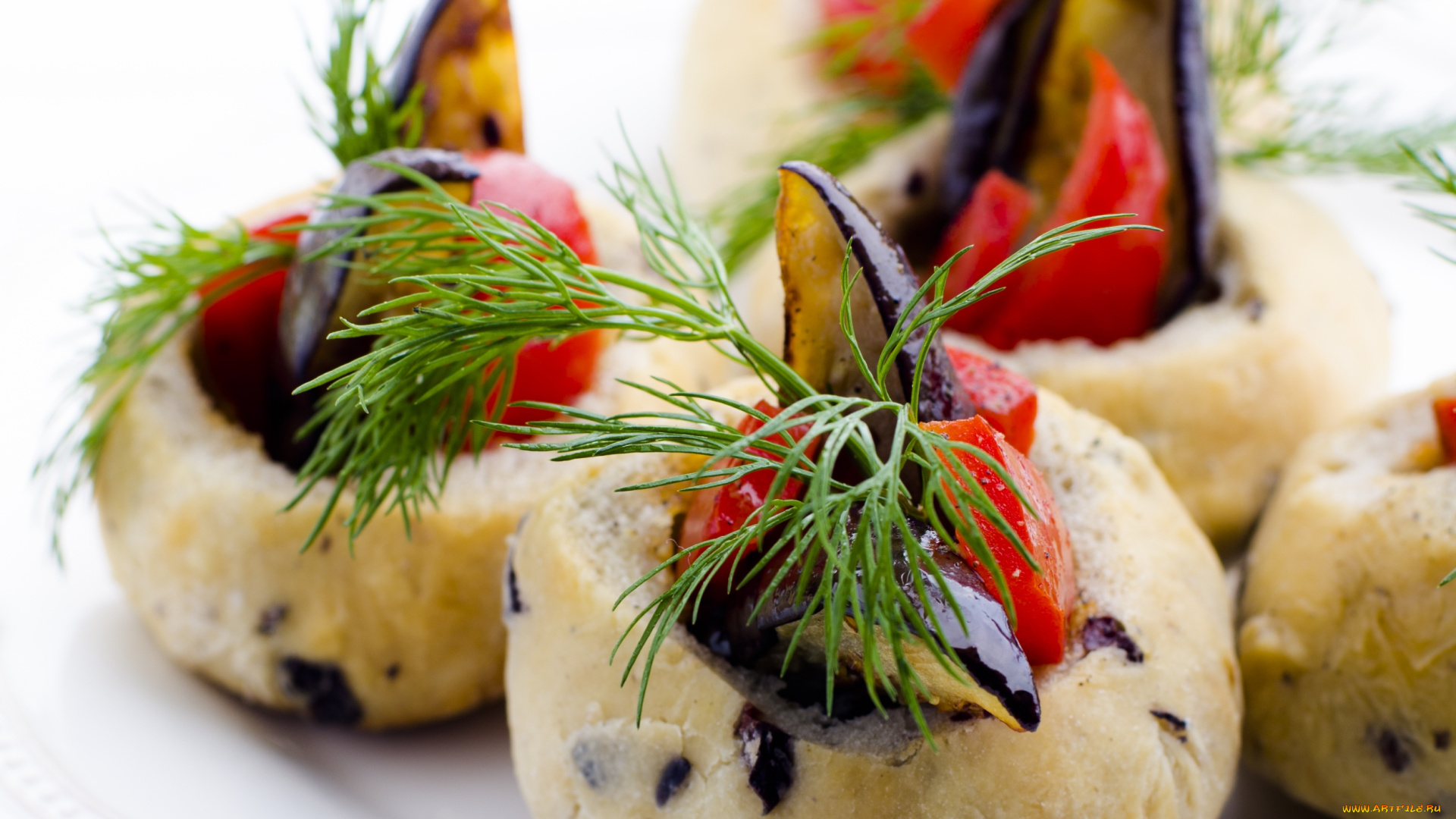 еда, бутерброды, гамбургеры, канапе, укроп, баклажаны, булочки