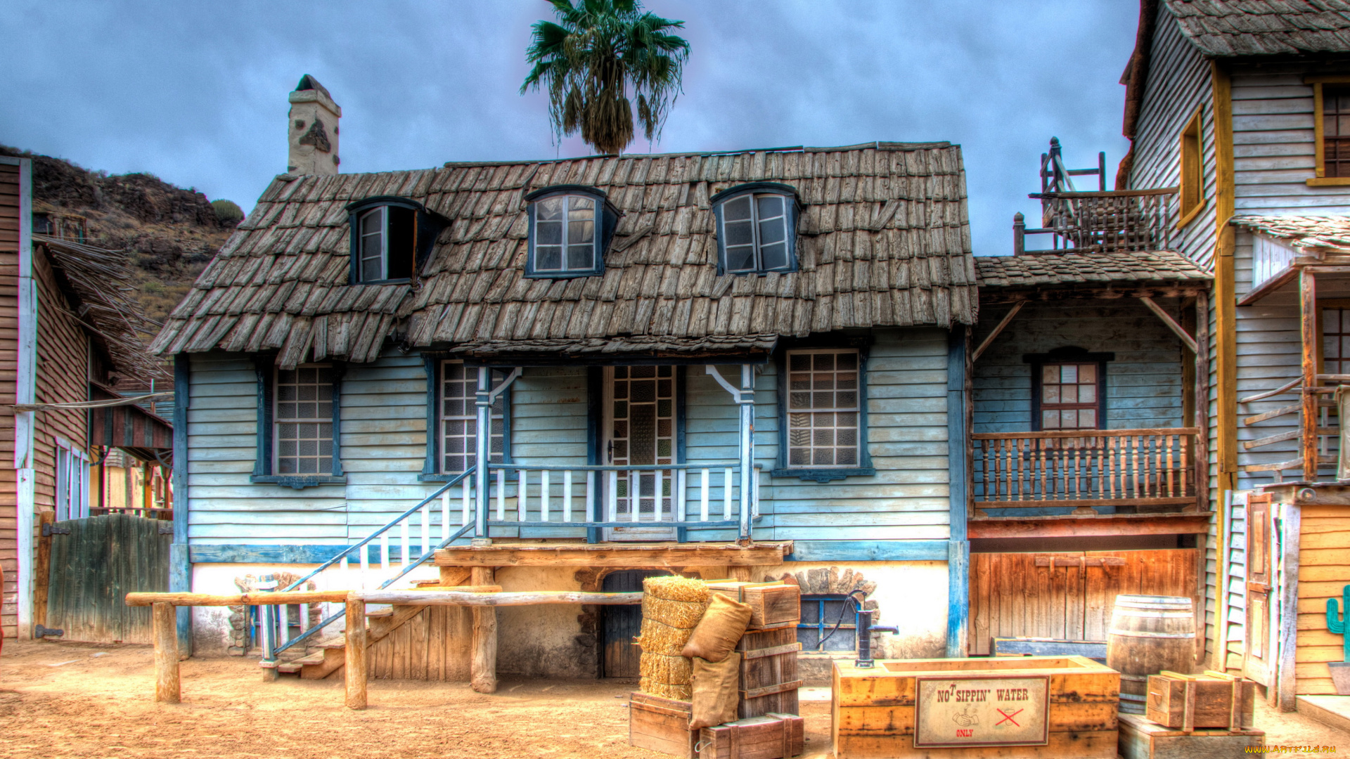 испания, канарские, ва, каньон, дель, агила, города, здания, дома, дом, ландшафт